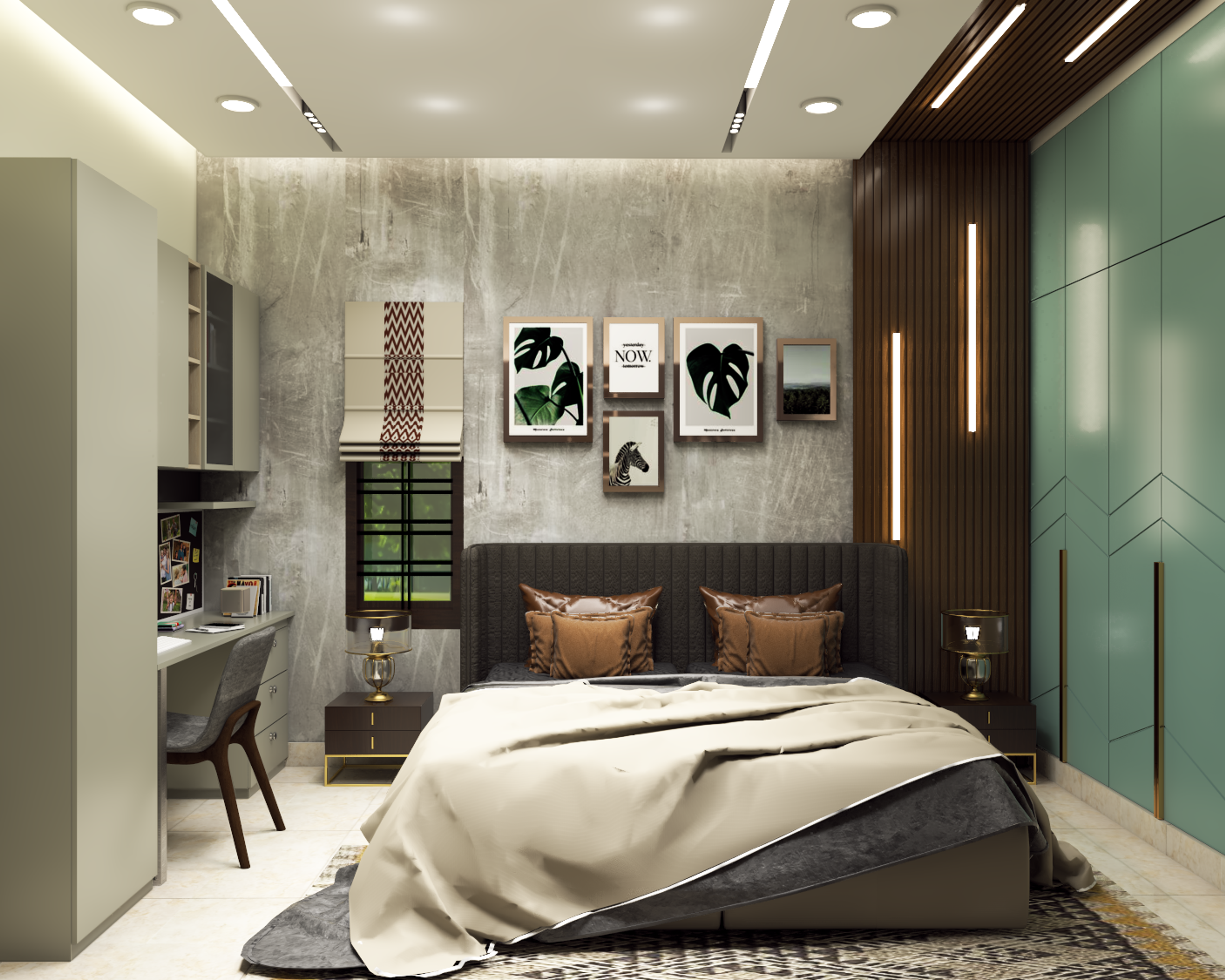 Rustic Themed Master Bedroom For Spacious Areas