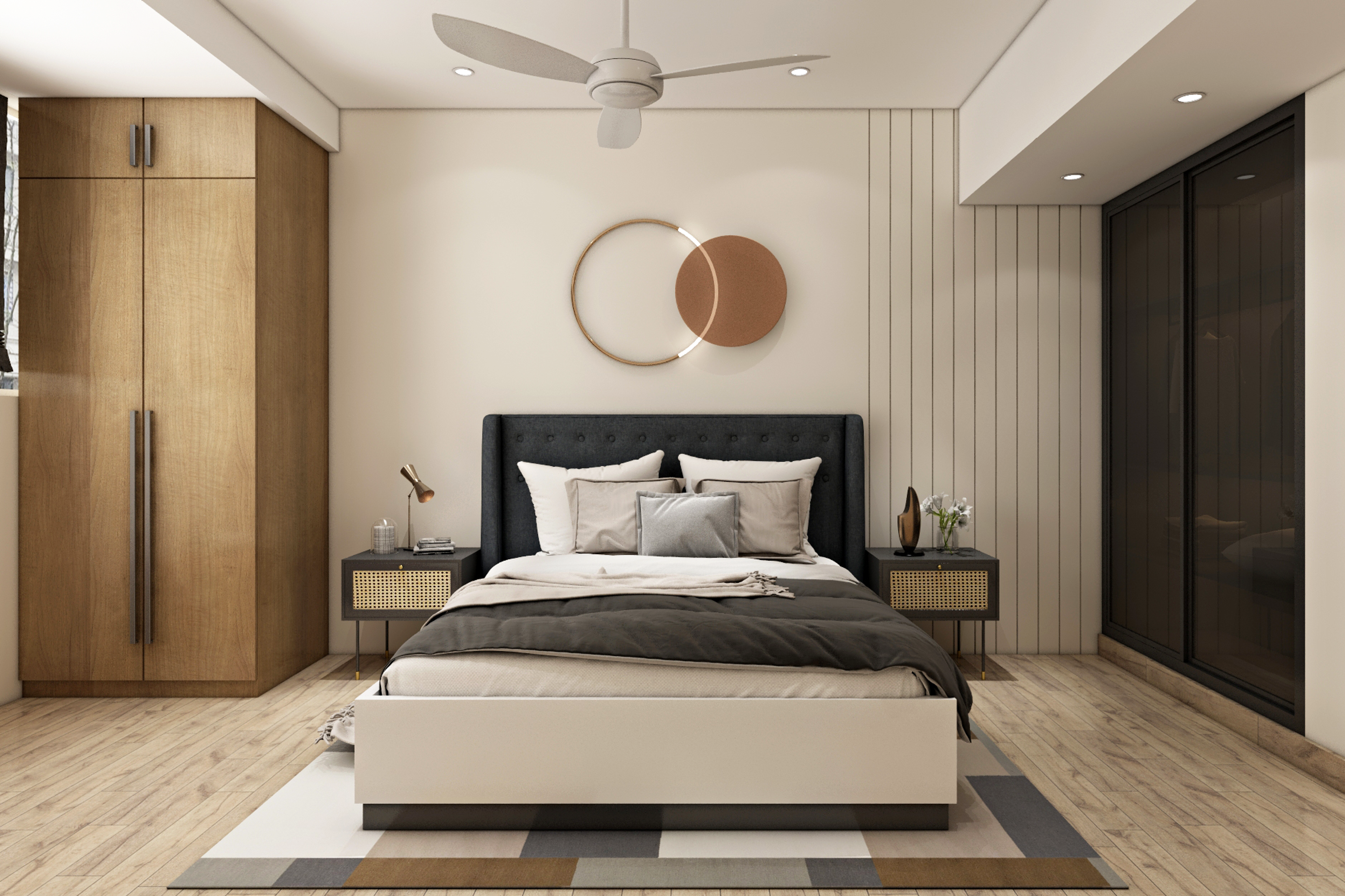 Minimal Style Spacious Master Bedroom Design