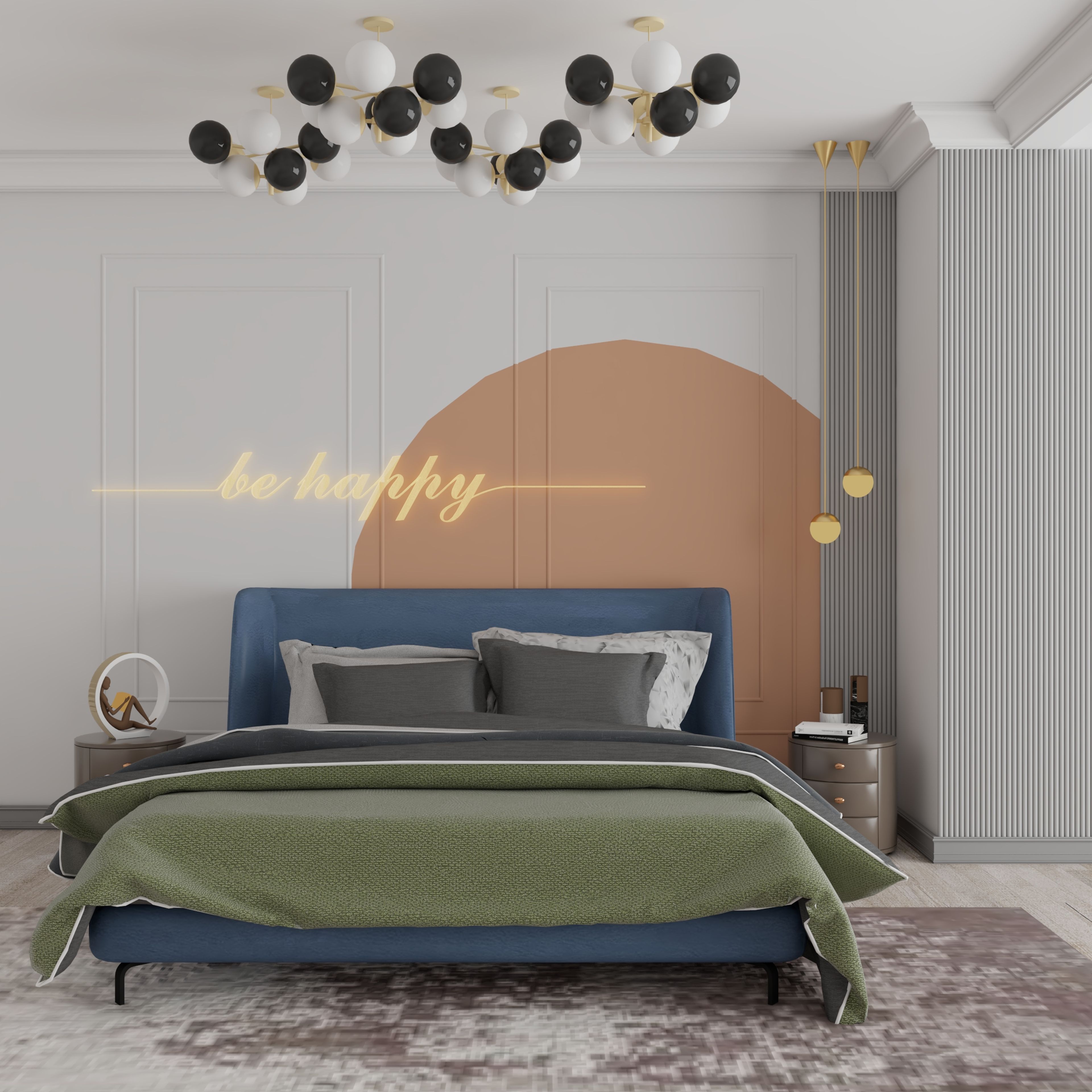 Convenient Contemporary Styled Master Bedroom Design