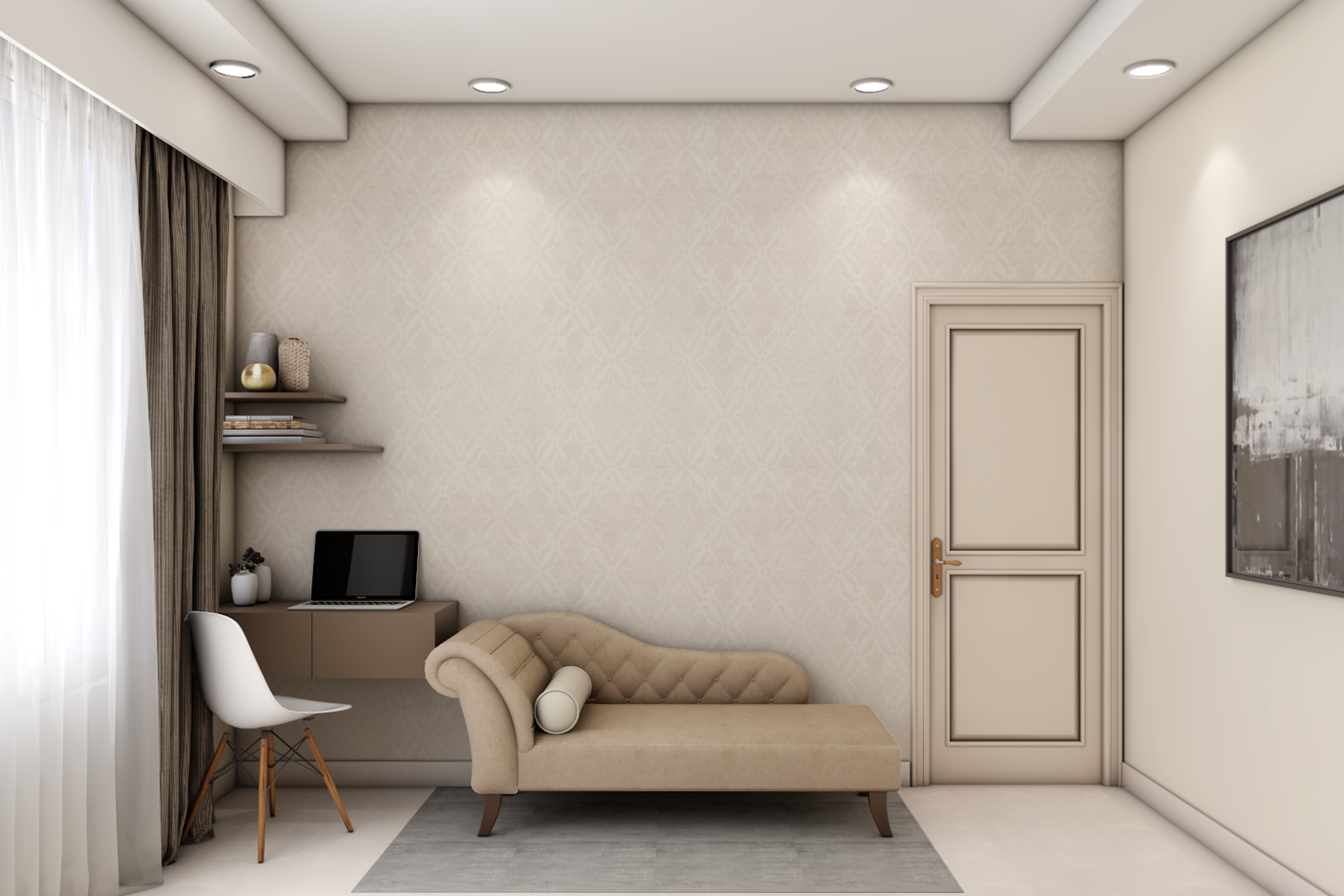 Spacious Rich Master Bedroom - Livspace