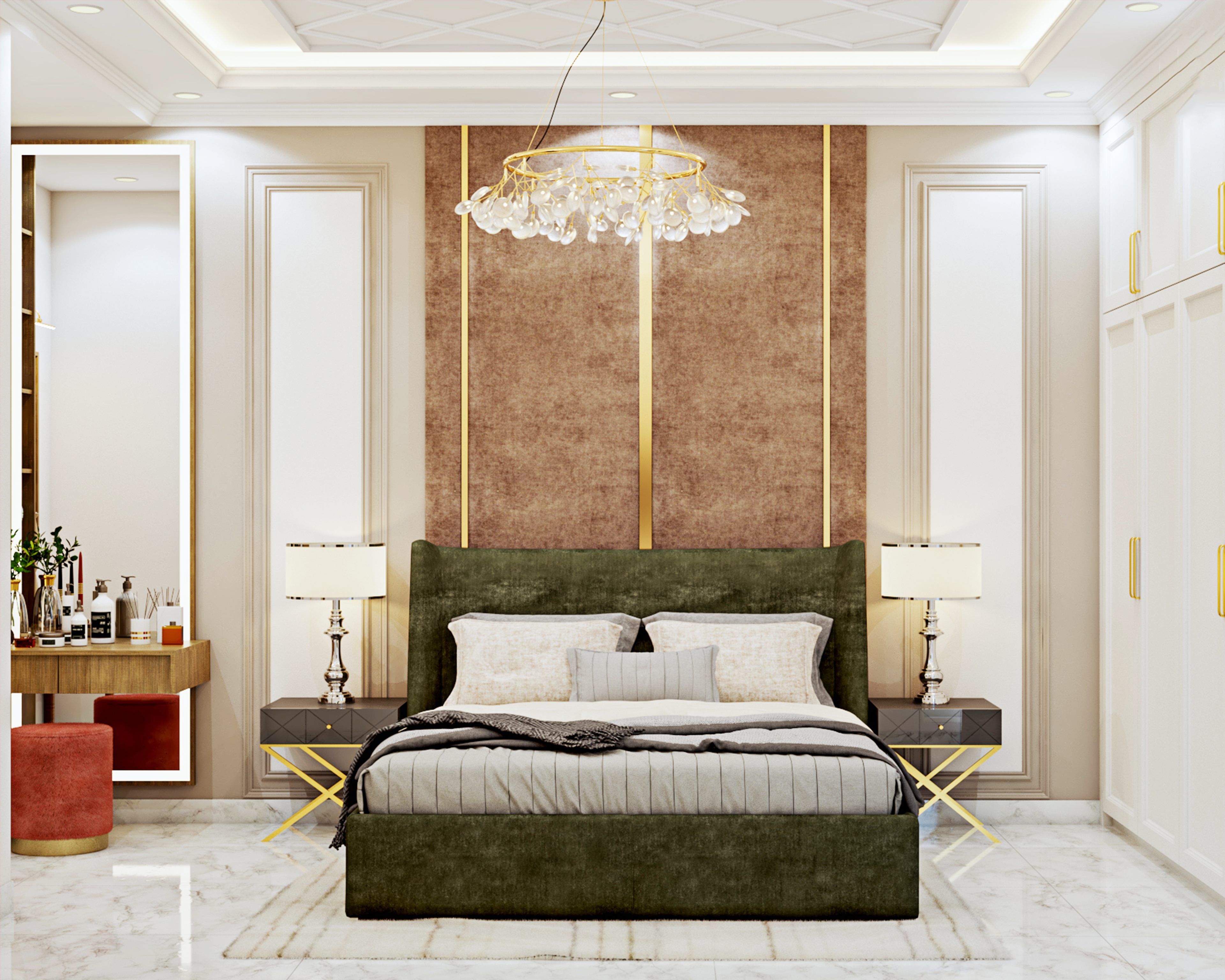 Classic Spacious Master Bedroom Styled For Rental Homes