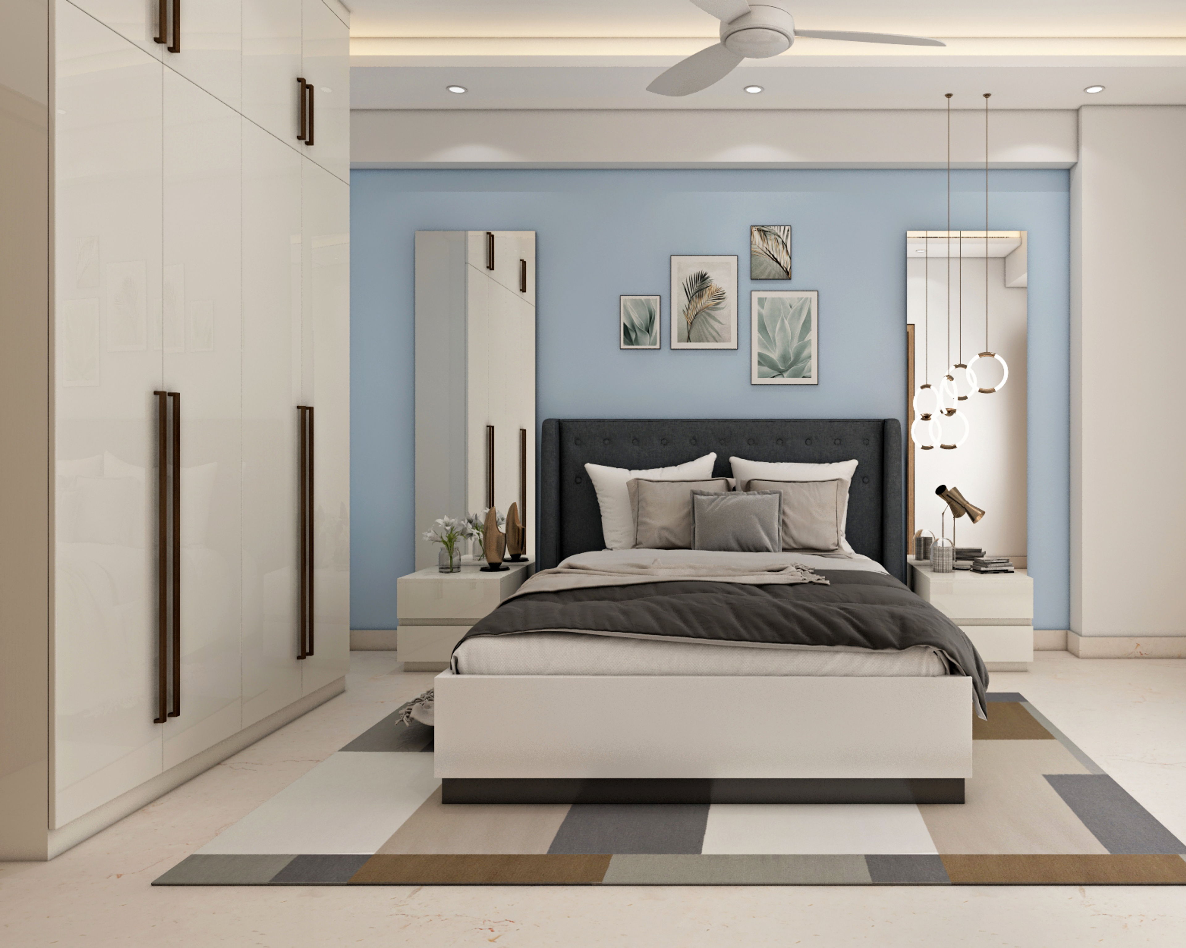 Modern Grey Master Bedroom Design