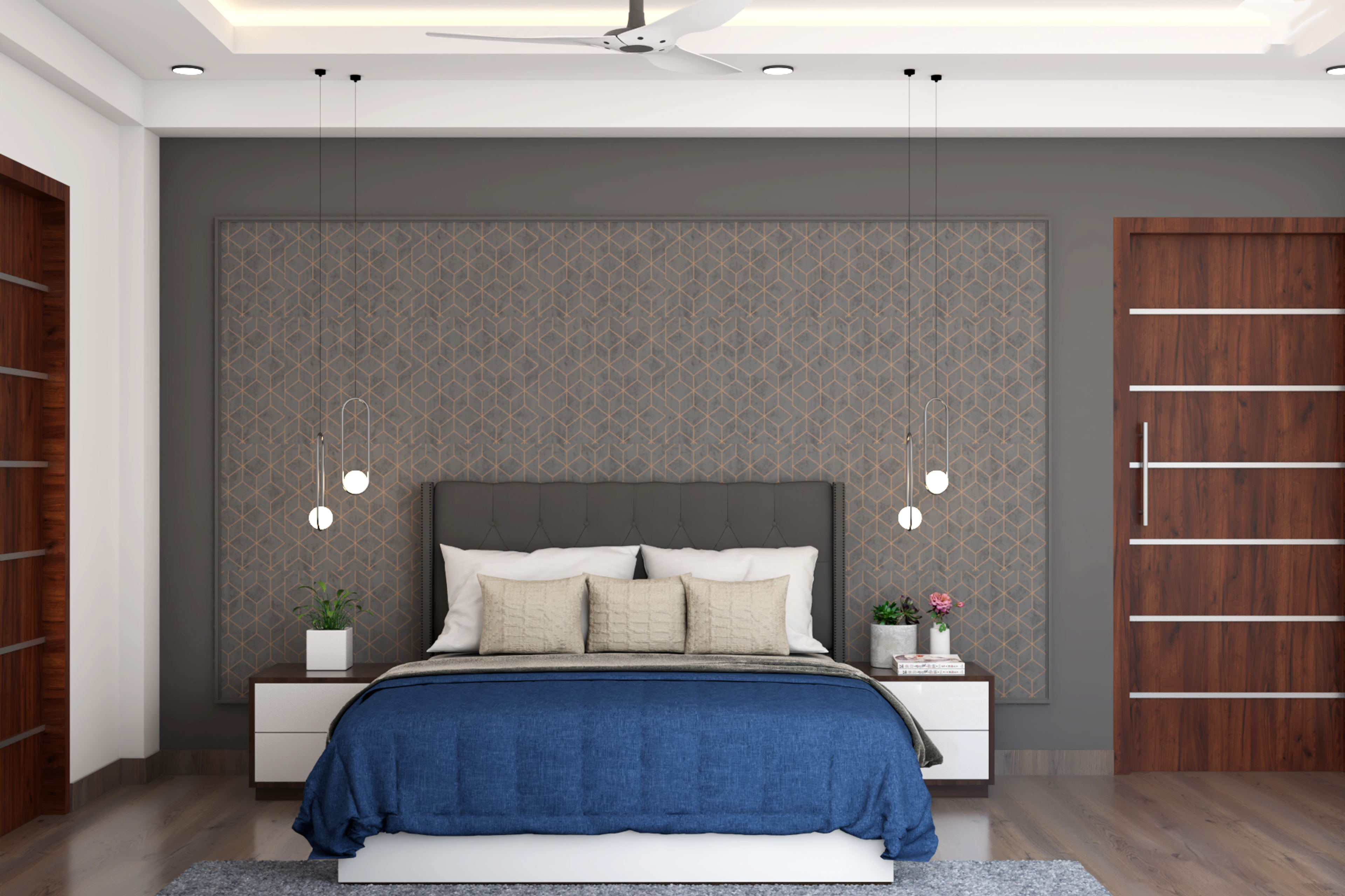 Elegant Master Bedroom With Modern Spacious Interiors