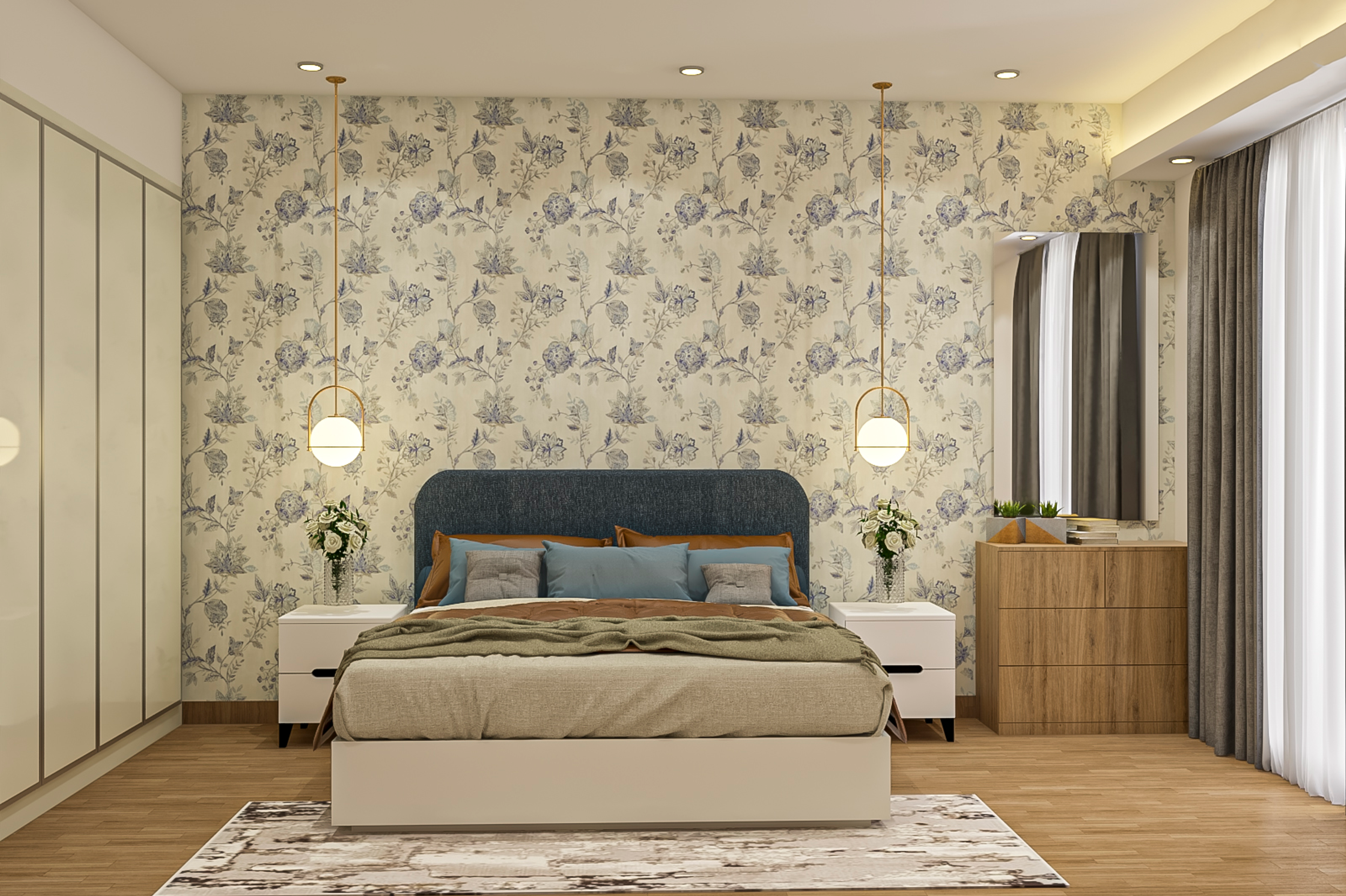 Spacious And Convenient Modular Master Bedroom Design