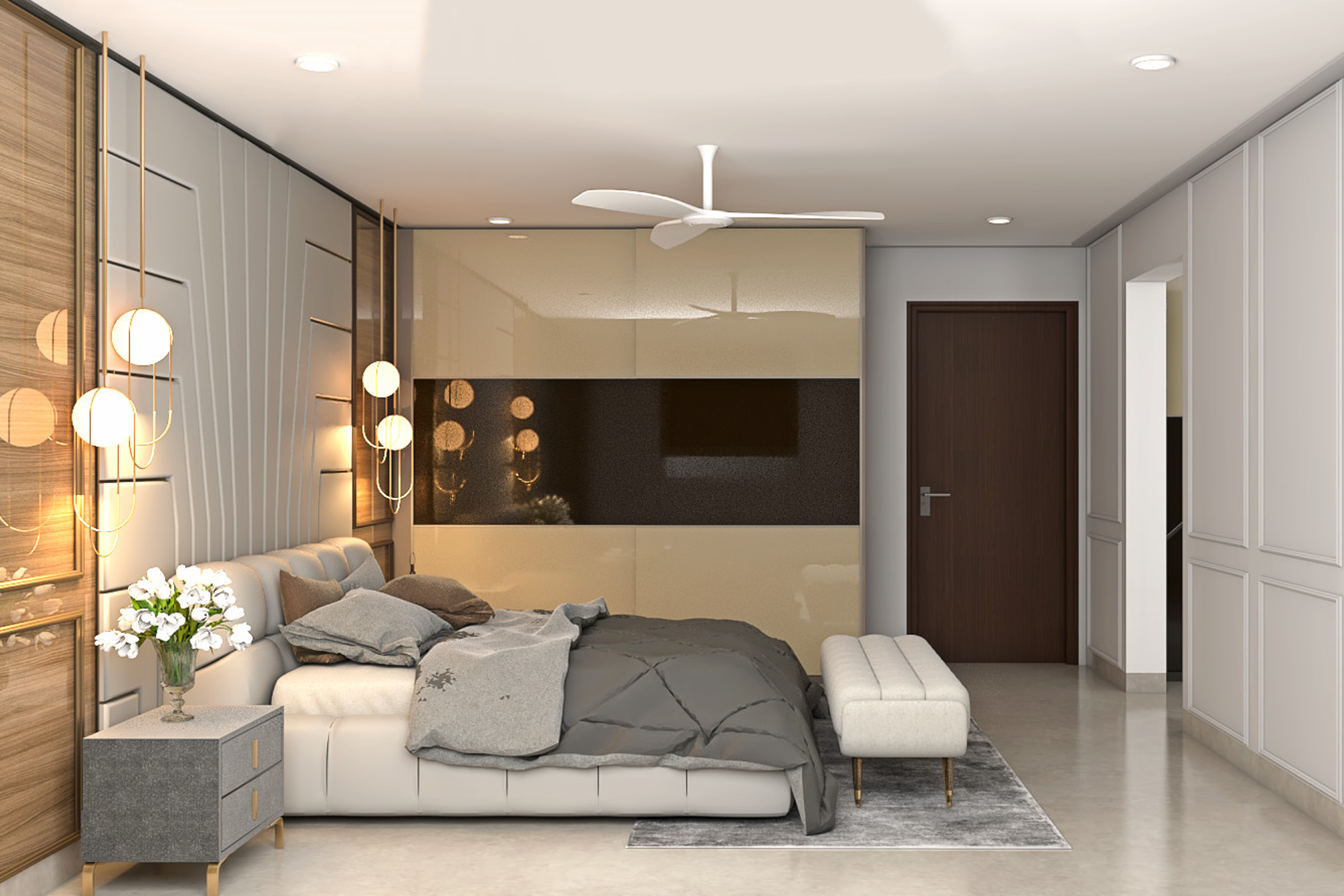 Spacious Master Bedroom Design - Livspace