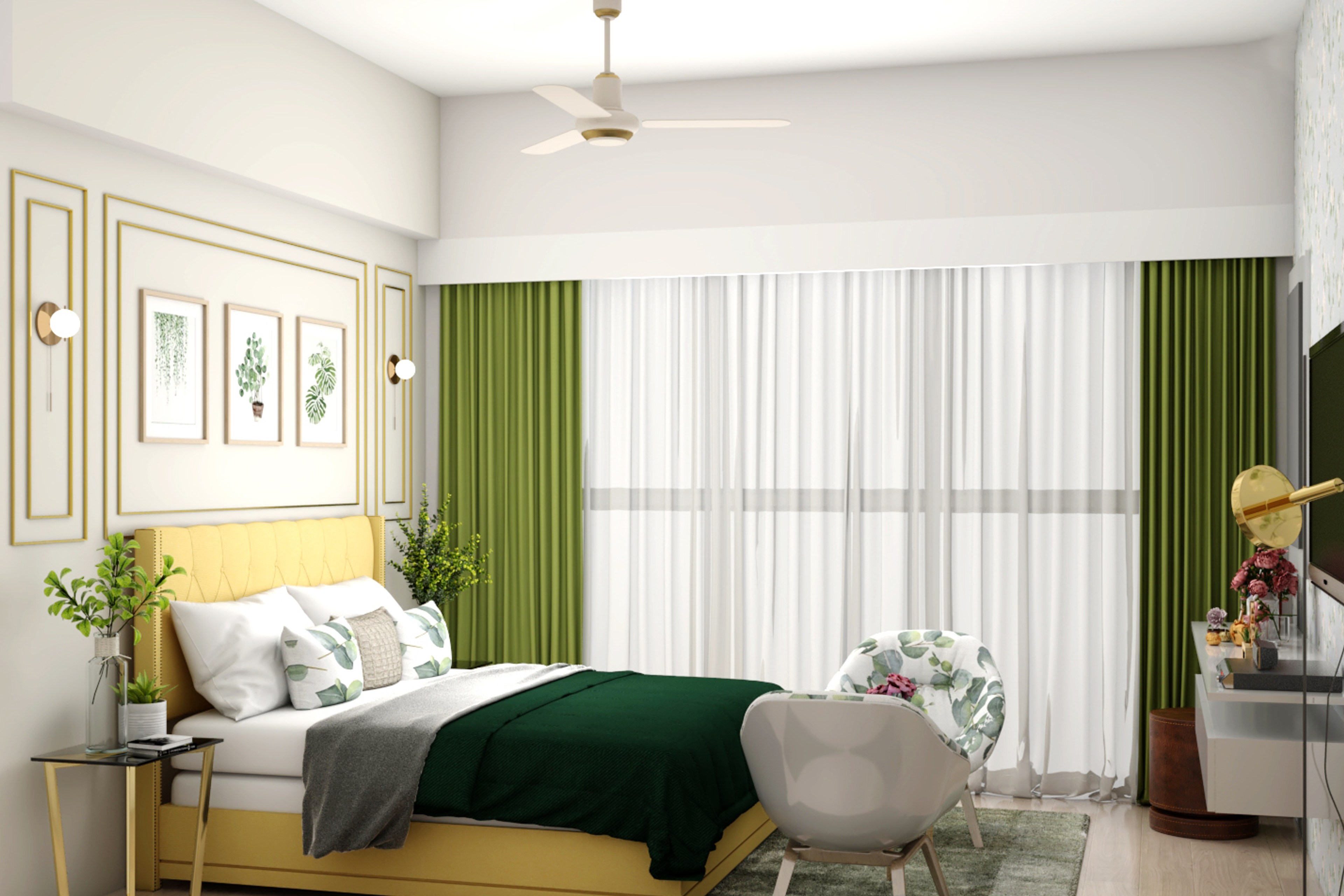 Nature-Inspired Bedroom Design - Livspace