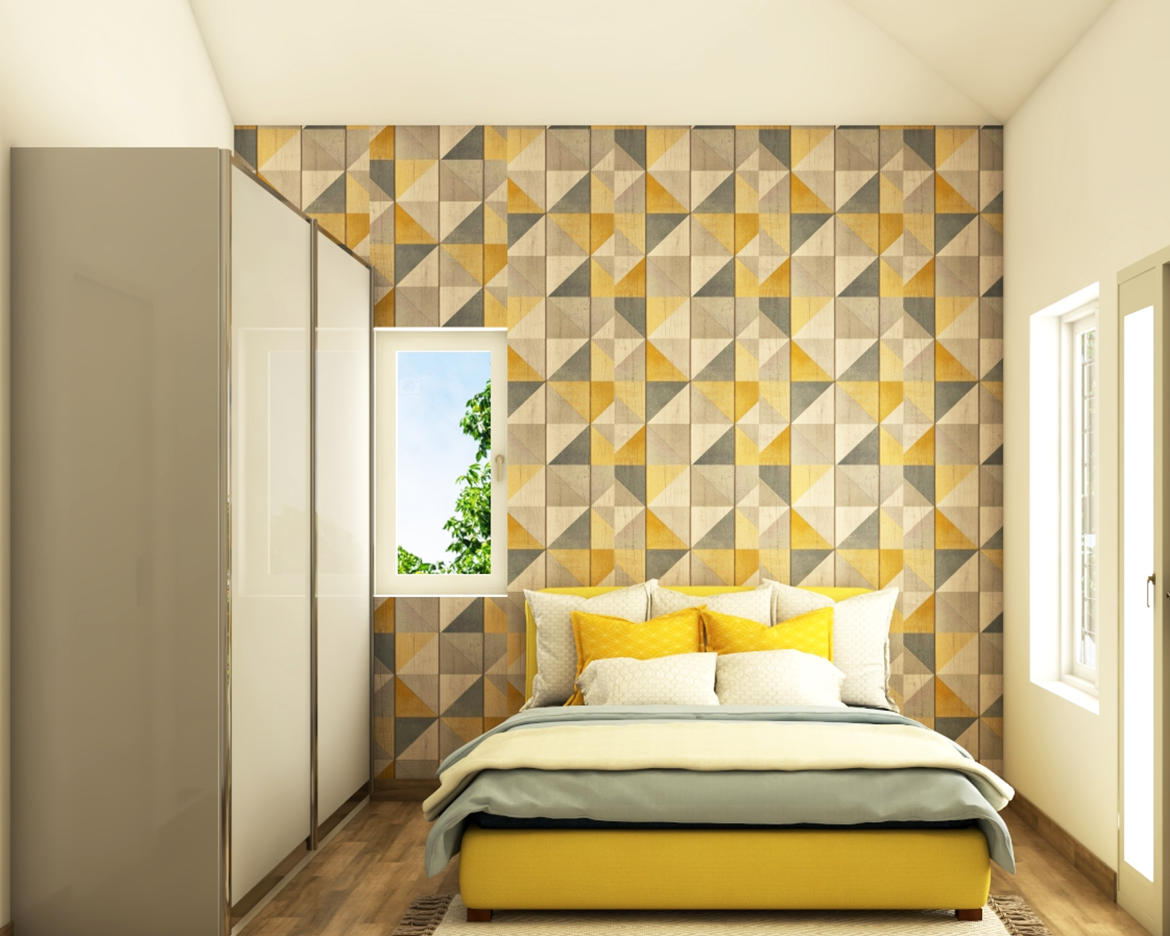 Bright YellowThemed Bedroom Design