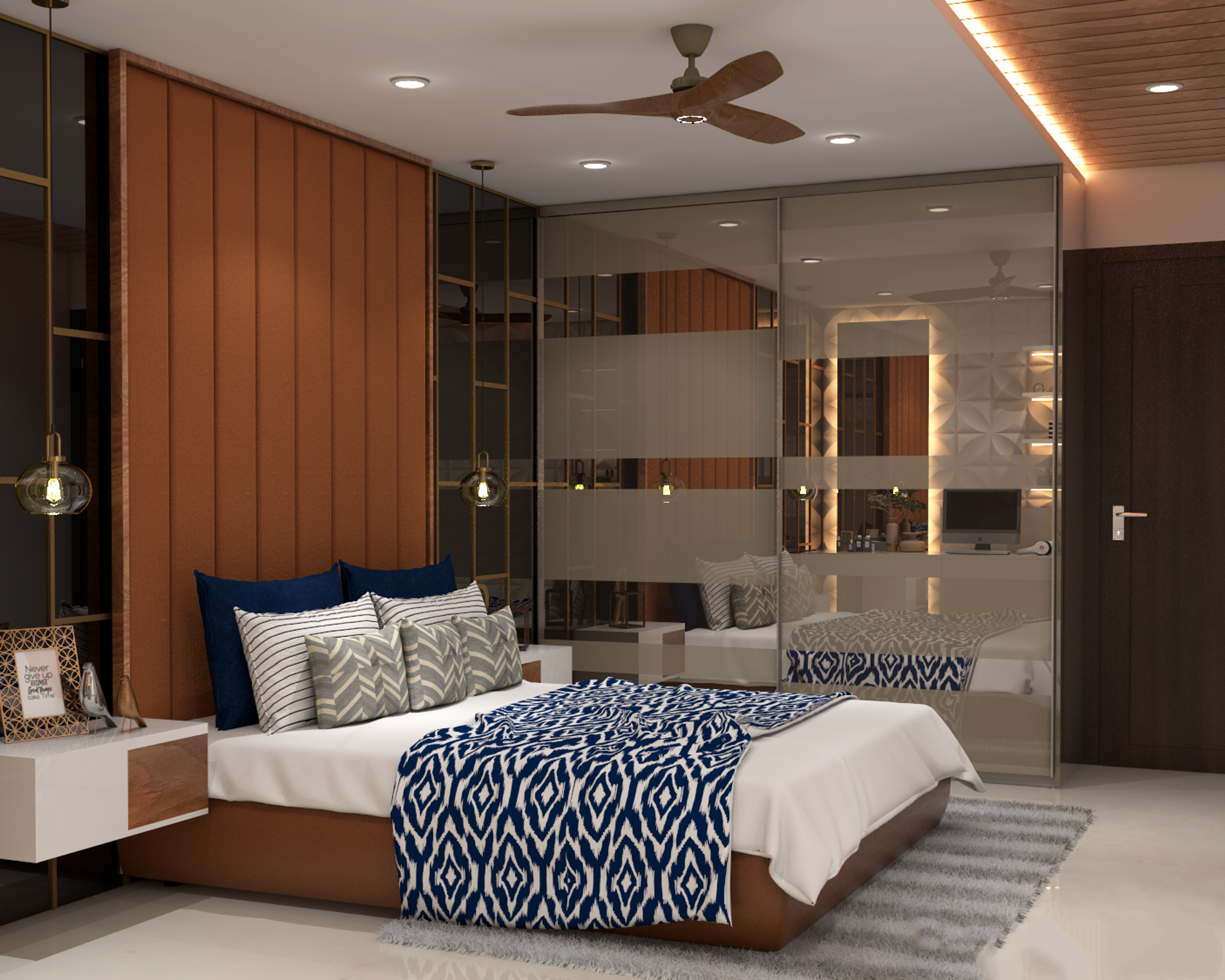 Spacious And Contemporary Themed Master Bedroom Design