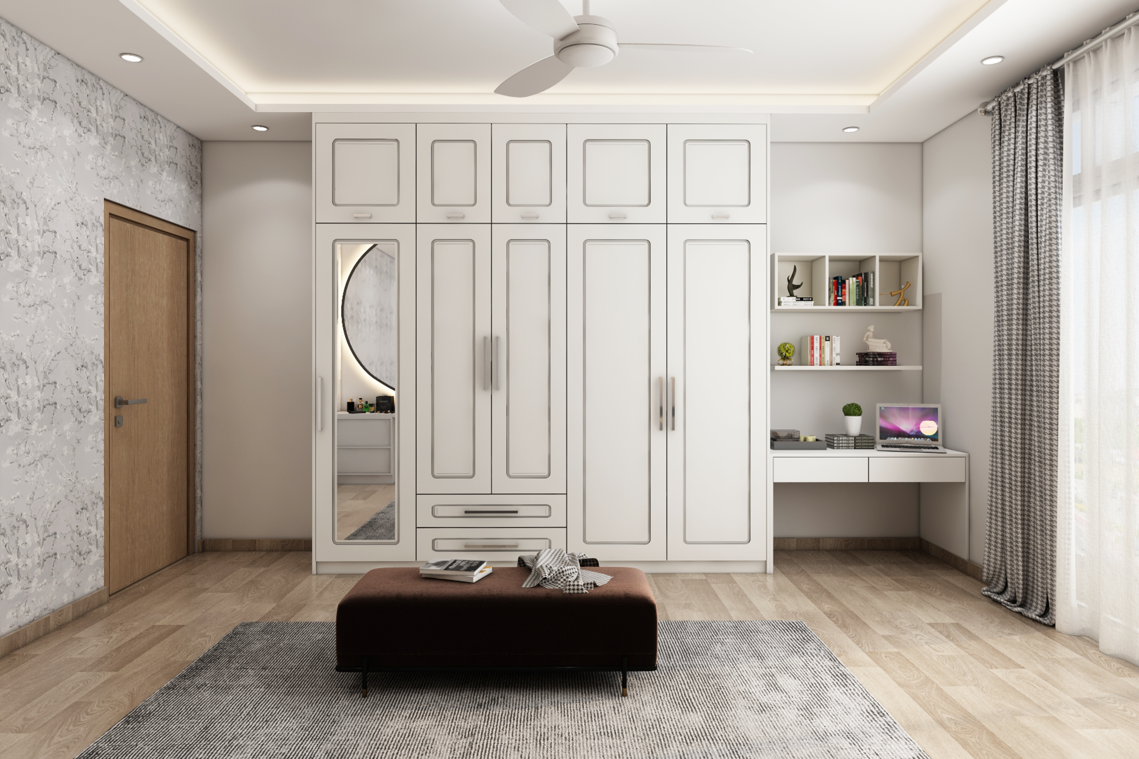 Grey Master Bedroom Design - Livspace