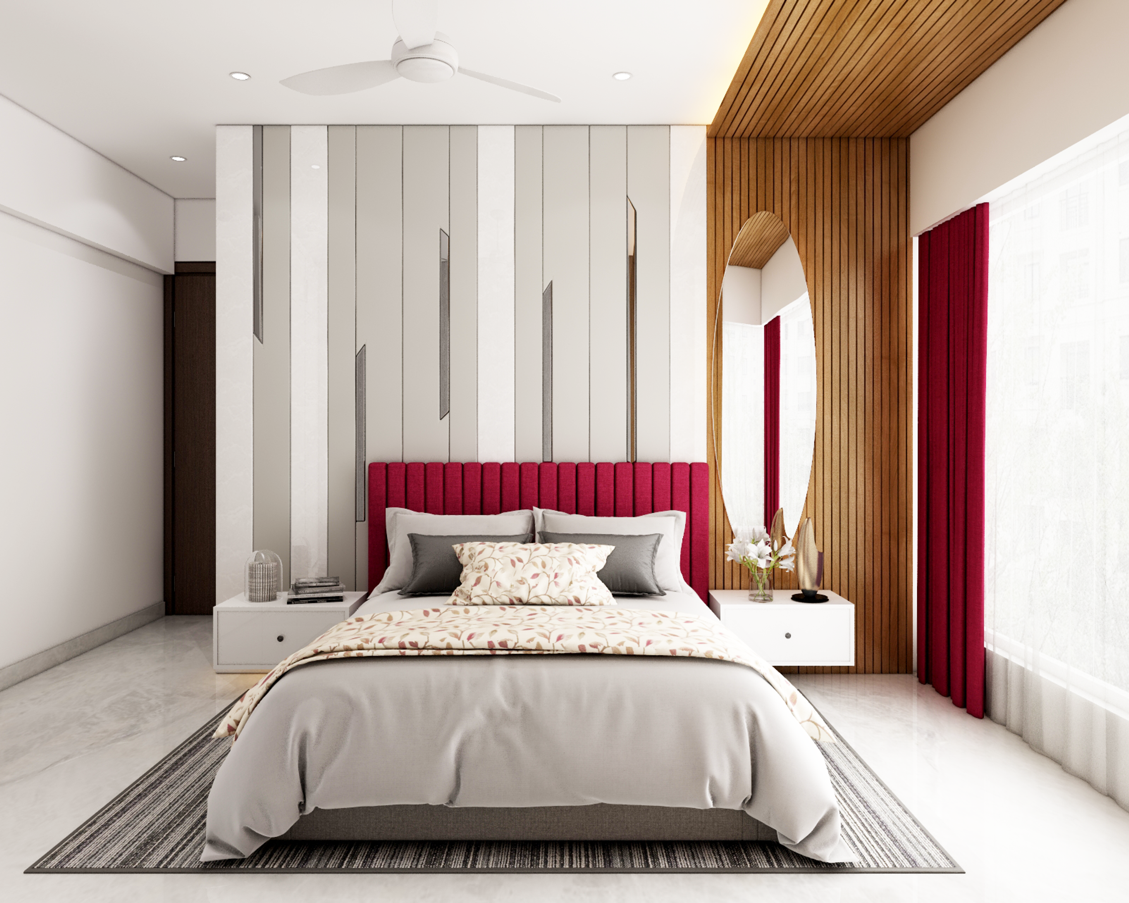 Vibrant Master Bedroom Design With Modern Interiors