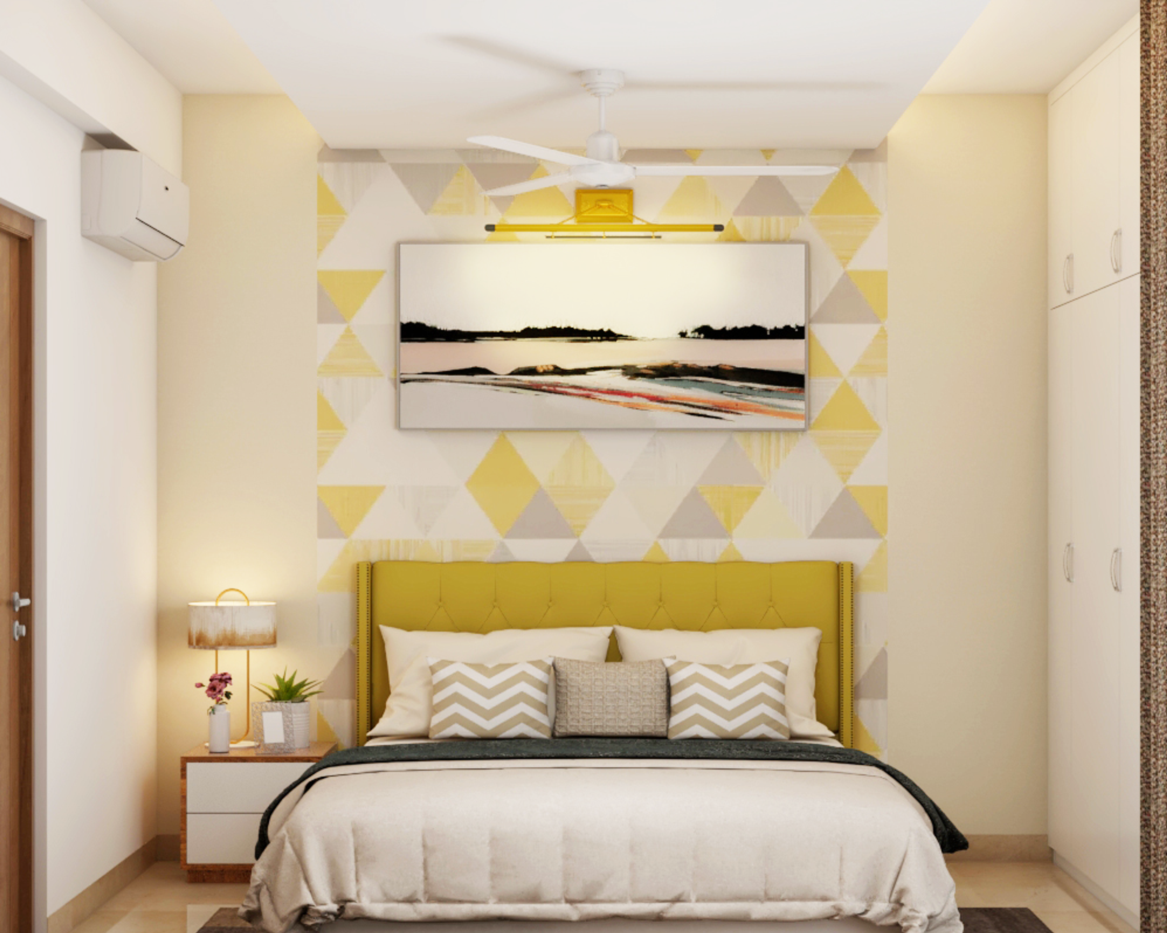 Compact Master Bedroom Design With Modern Interiors