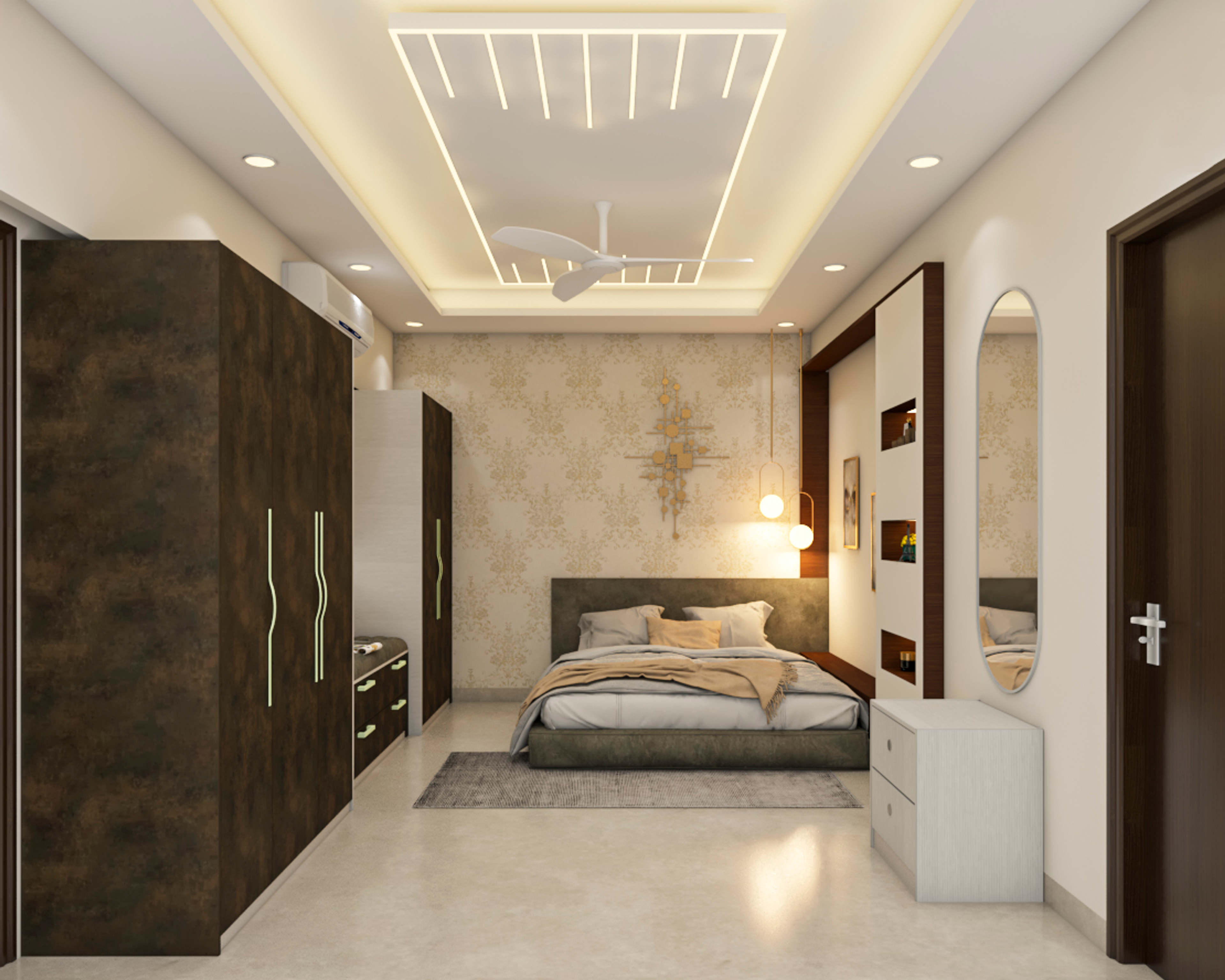 Beautiful Modern Master Bedroom With Spacious Interiors