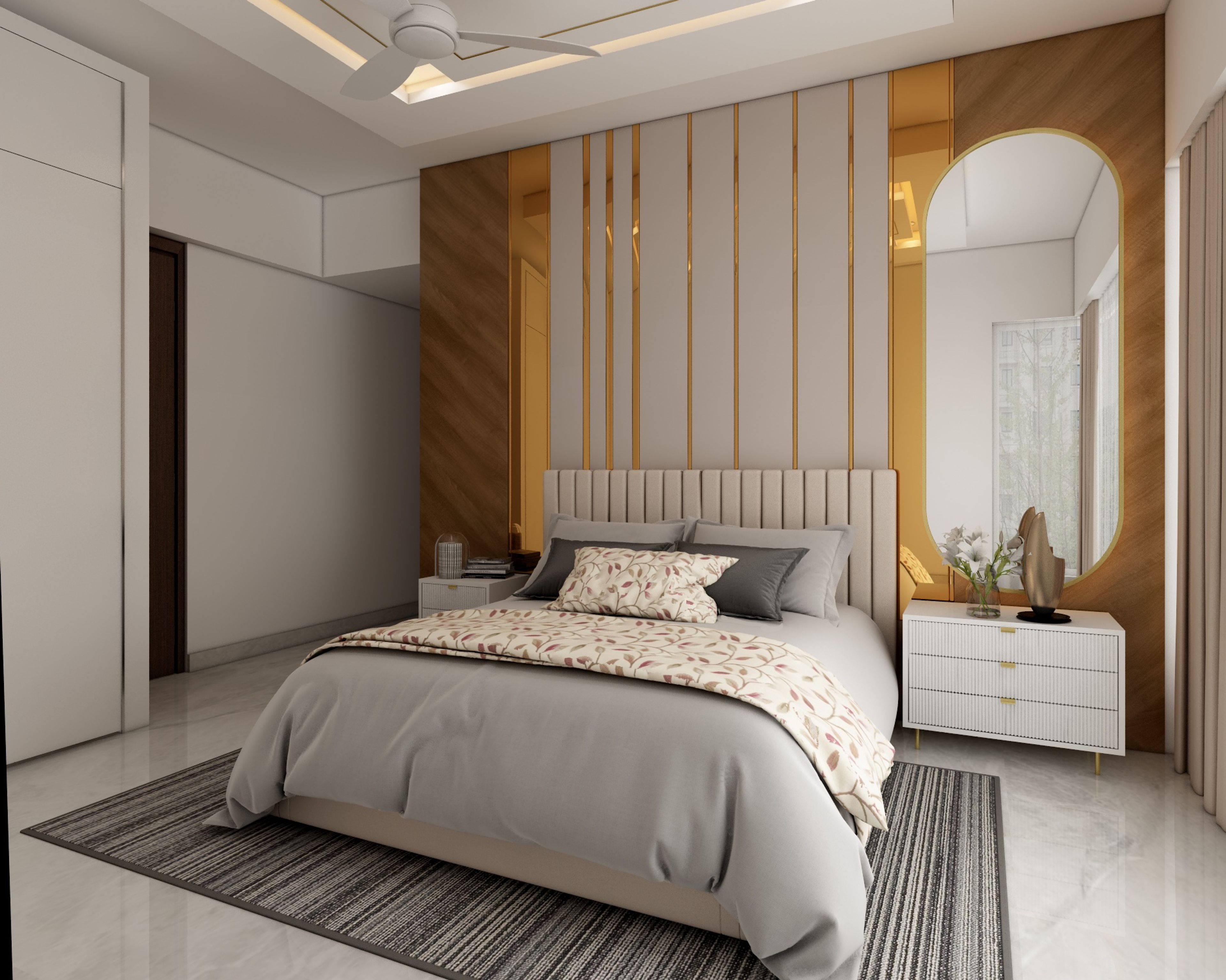 Contemporary Spacious Master Bedroom Design
