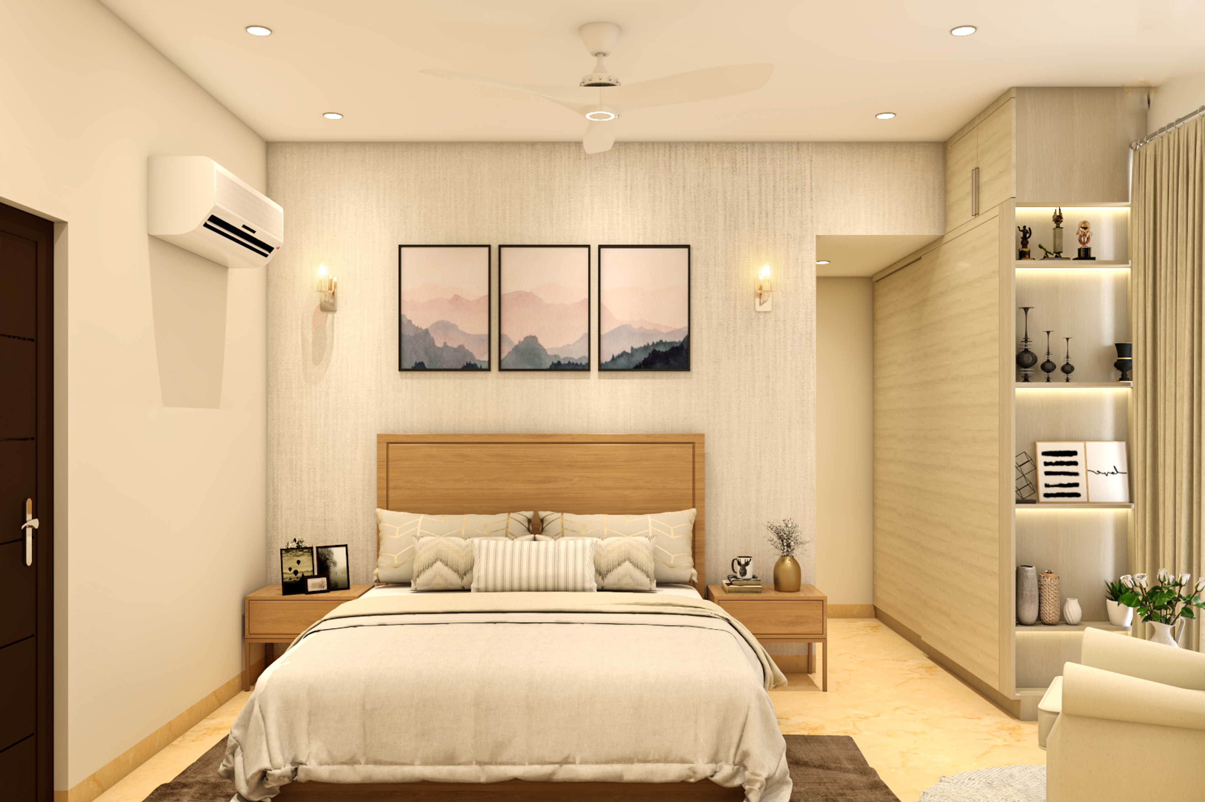 Modern White And Wood Bedroom Design