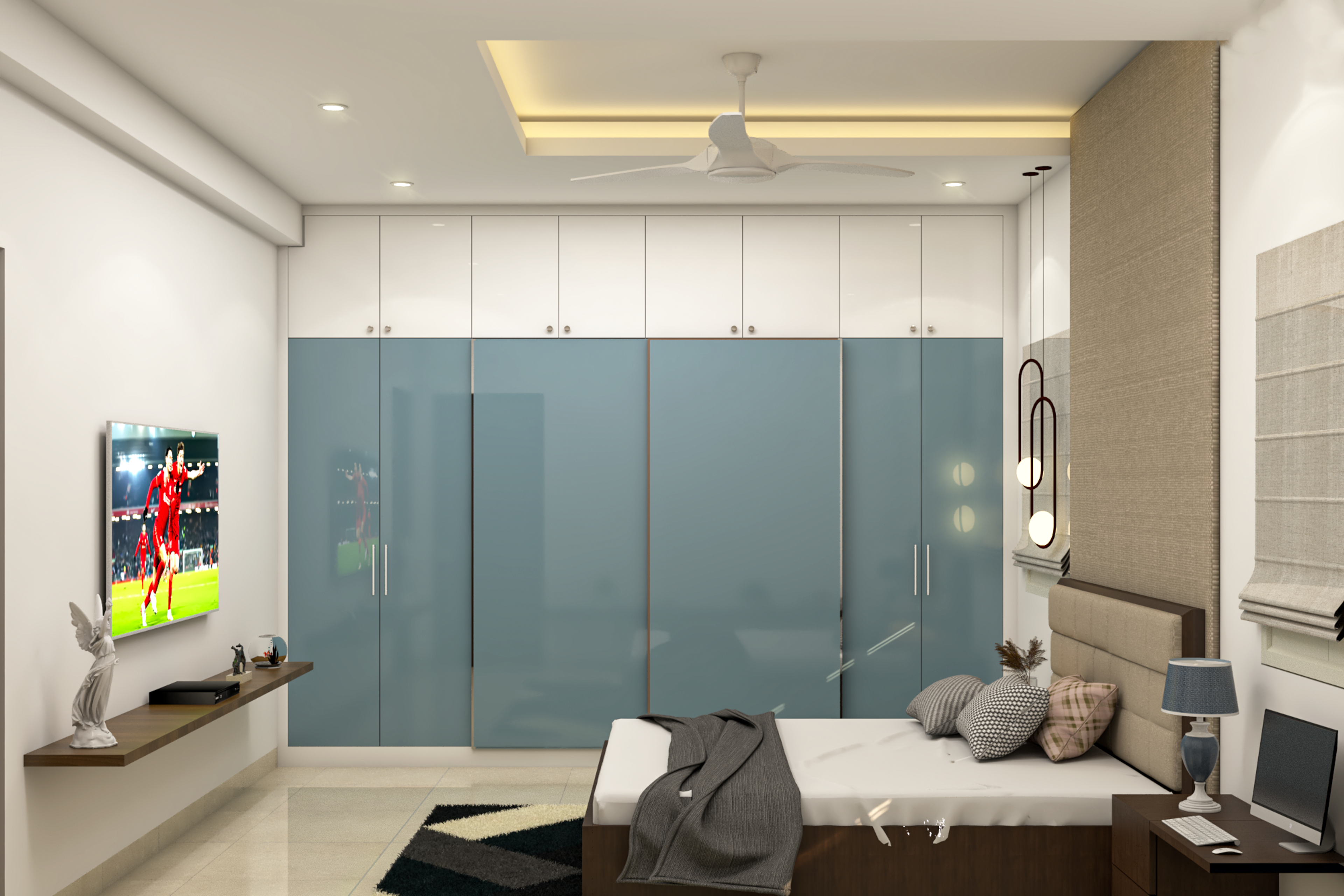 Modern Spacious Master Bedroom - Livspace