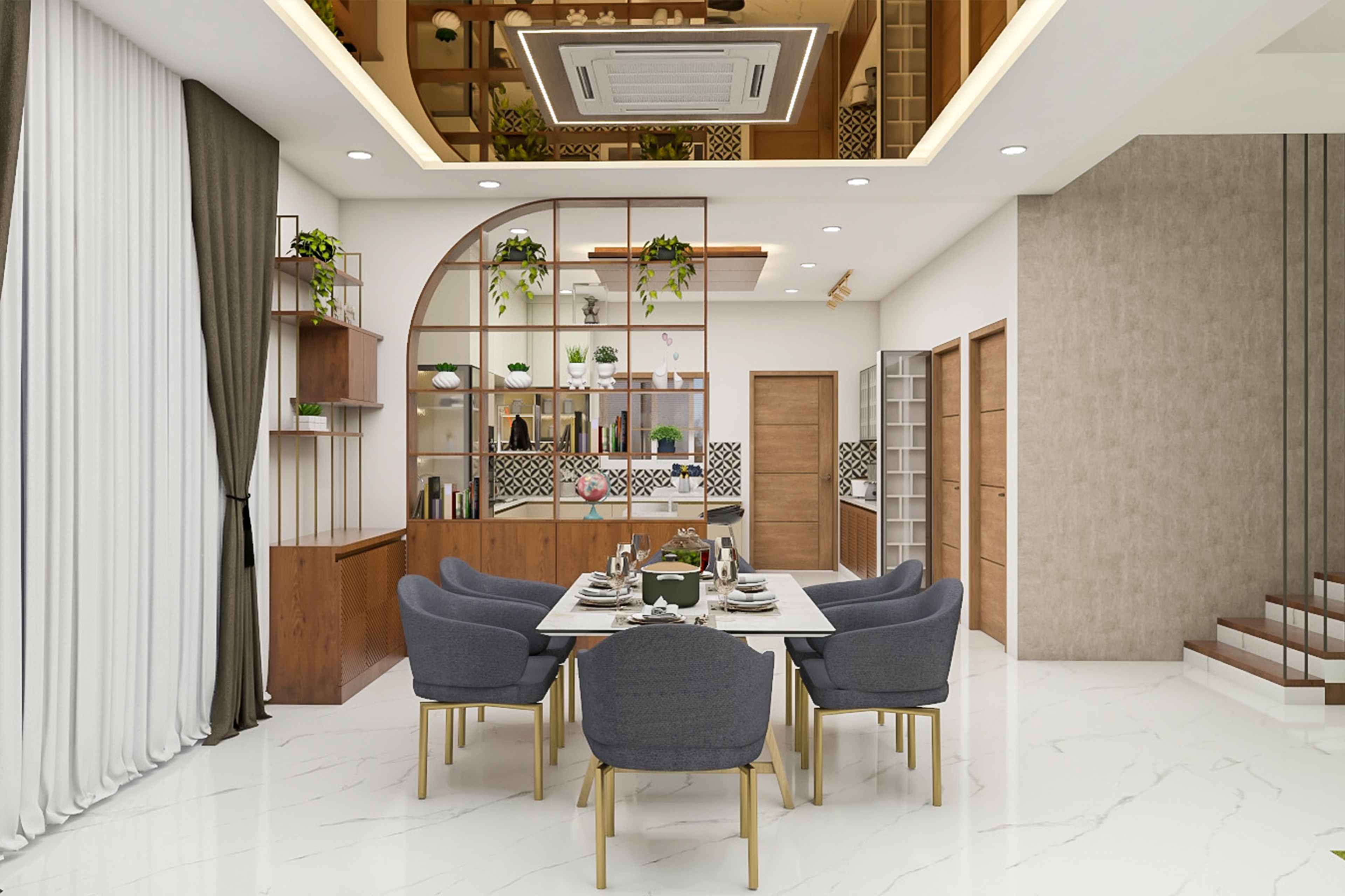 Contemporary Dining Room - Livspace