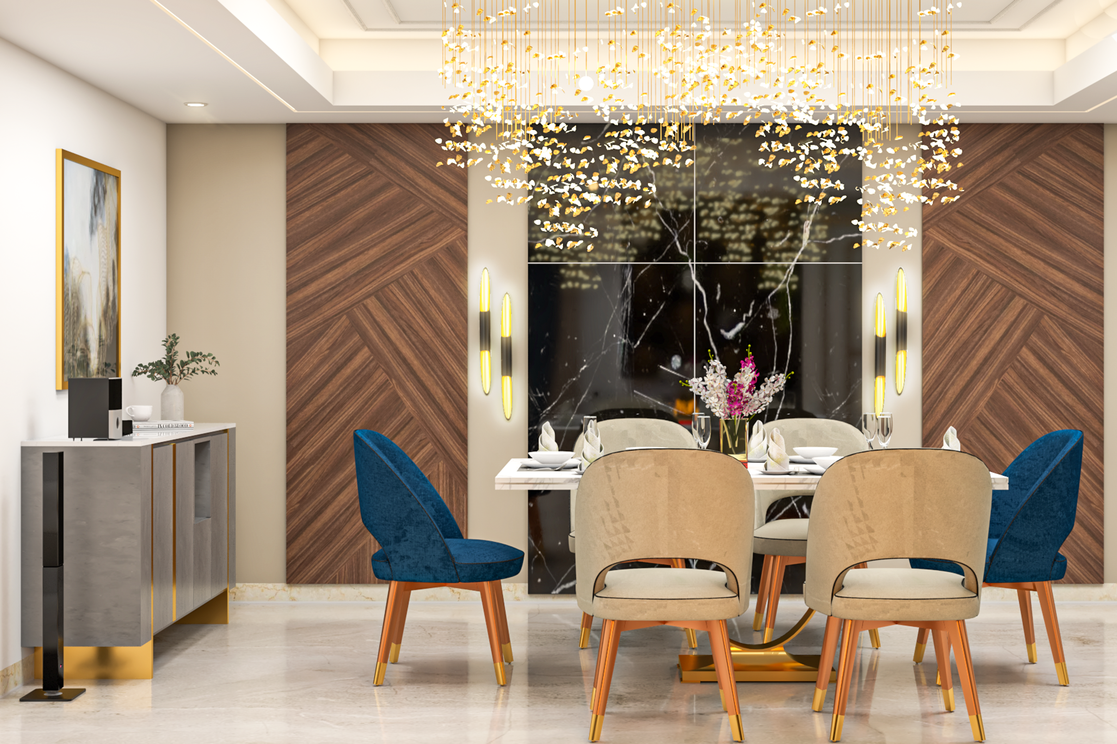 Luxurious Dining Room - Livspace
