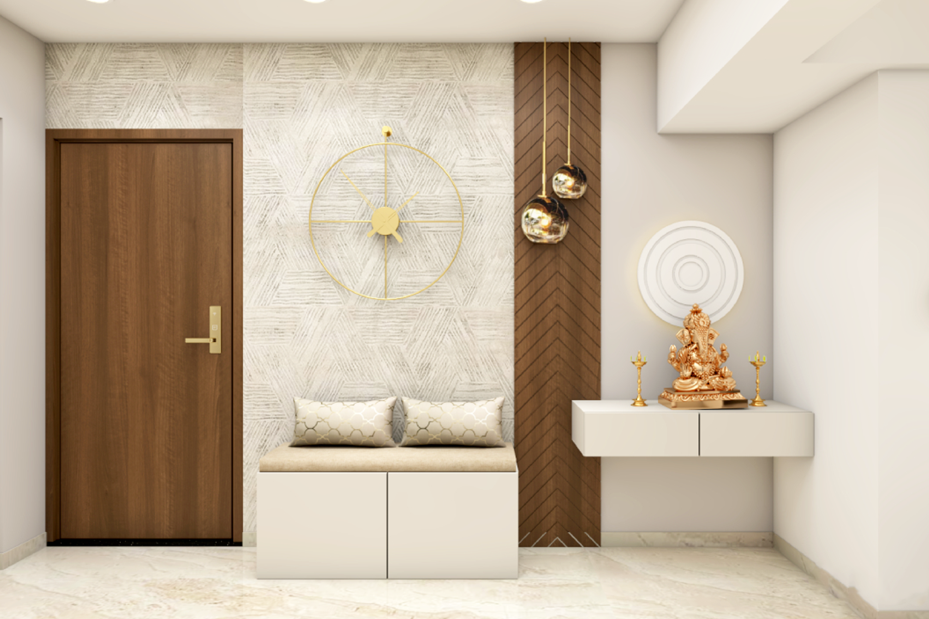 Modern White And Grey Wallpaper Design With Brush Strokes