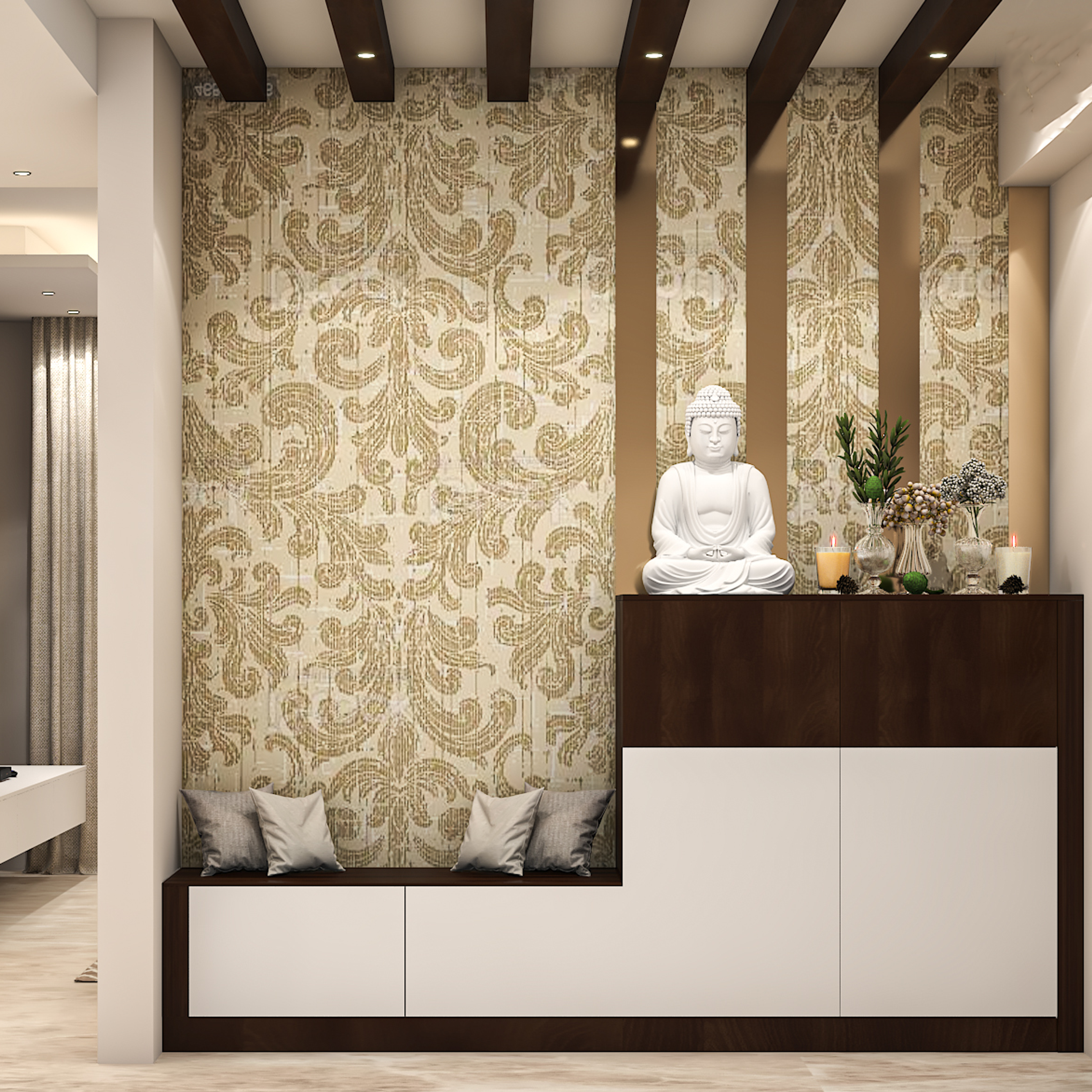 Contemporary Style Foyer With Storage - Livspace