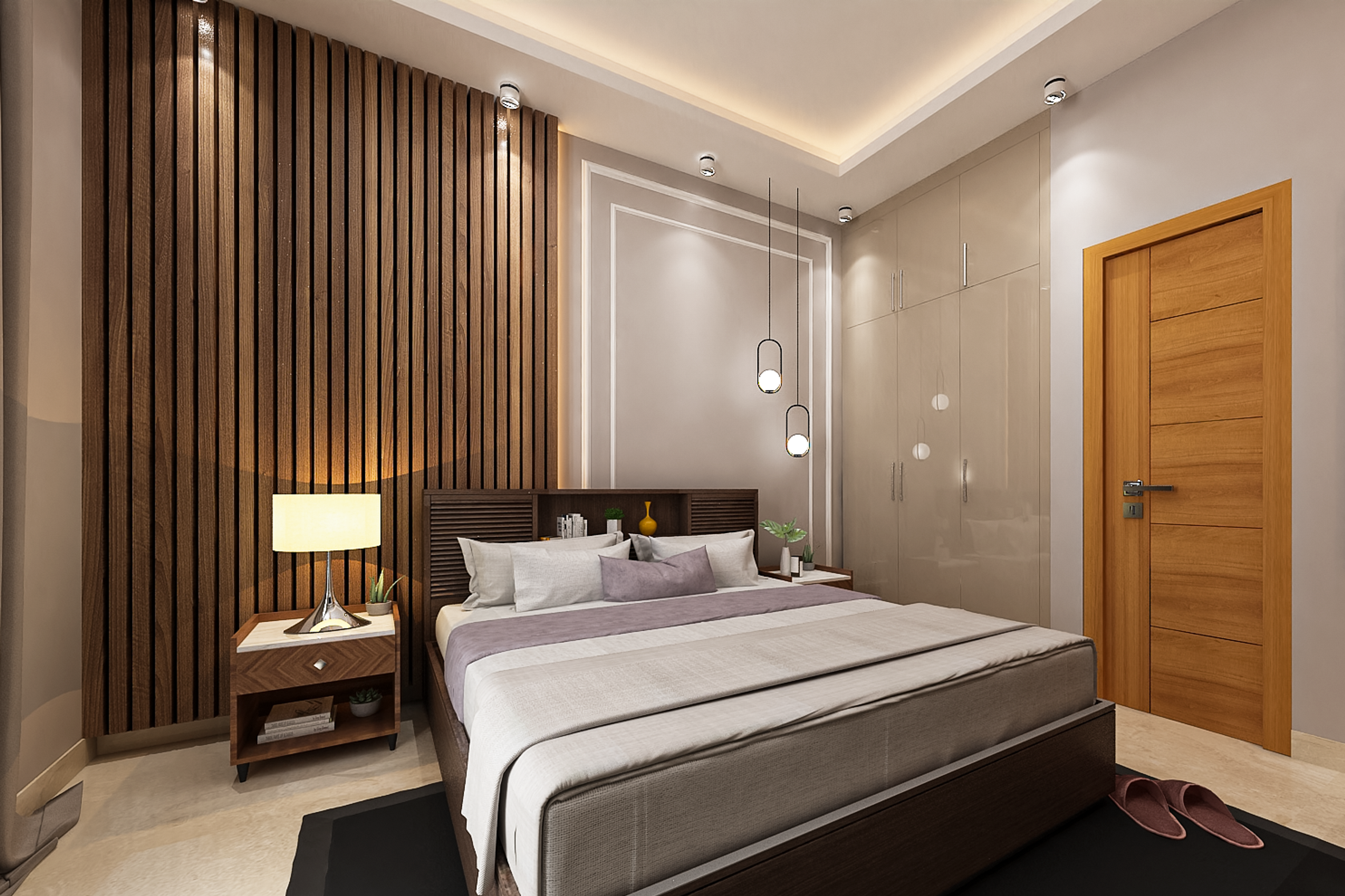 Luxurious Contemporary Style Guest Bedroom Design