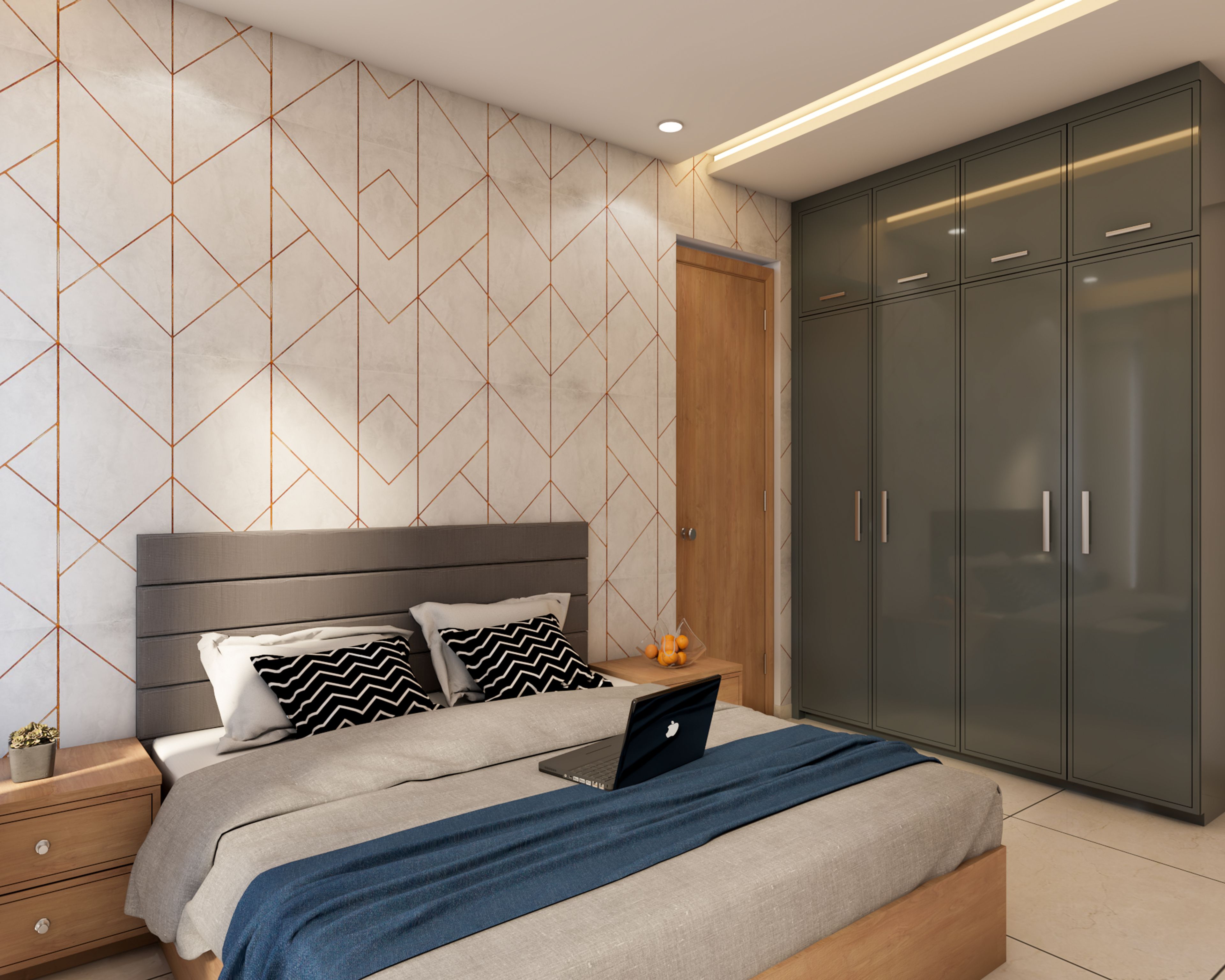 Contemporary Guest Room For Rental Properties - Livspace