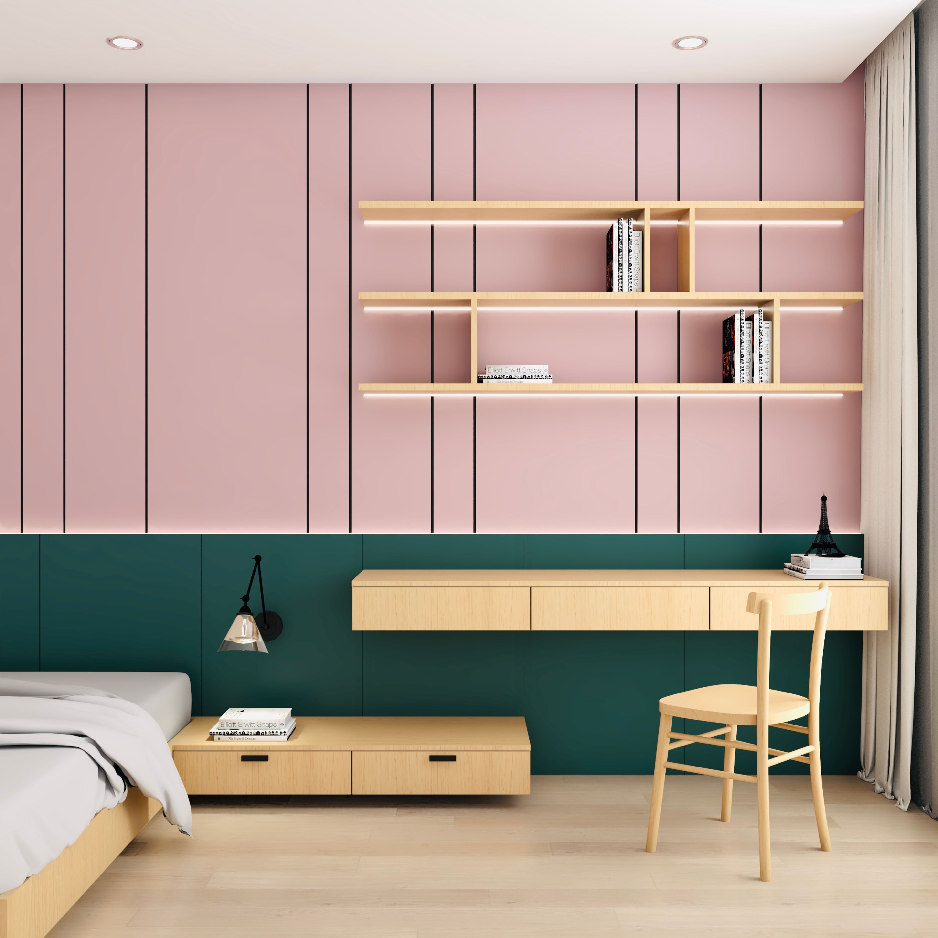 Contemporary Spacious Home Office Design