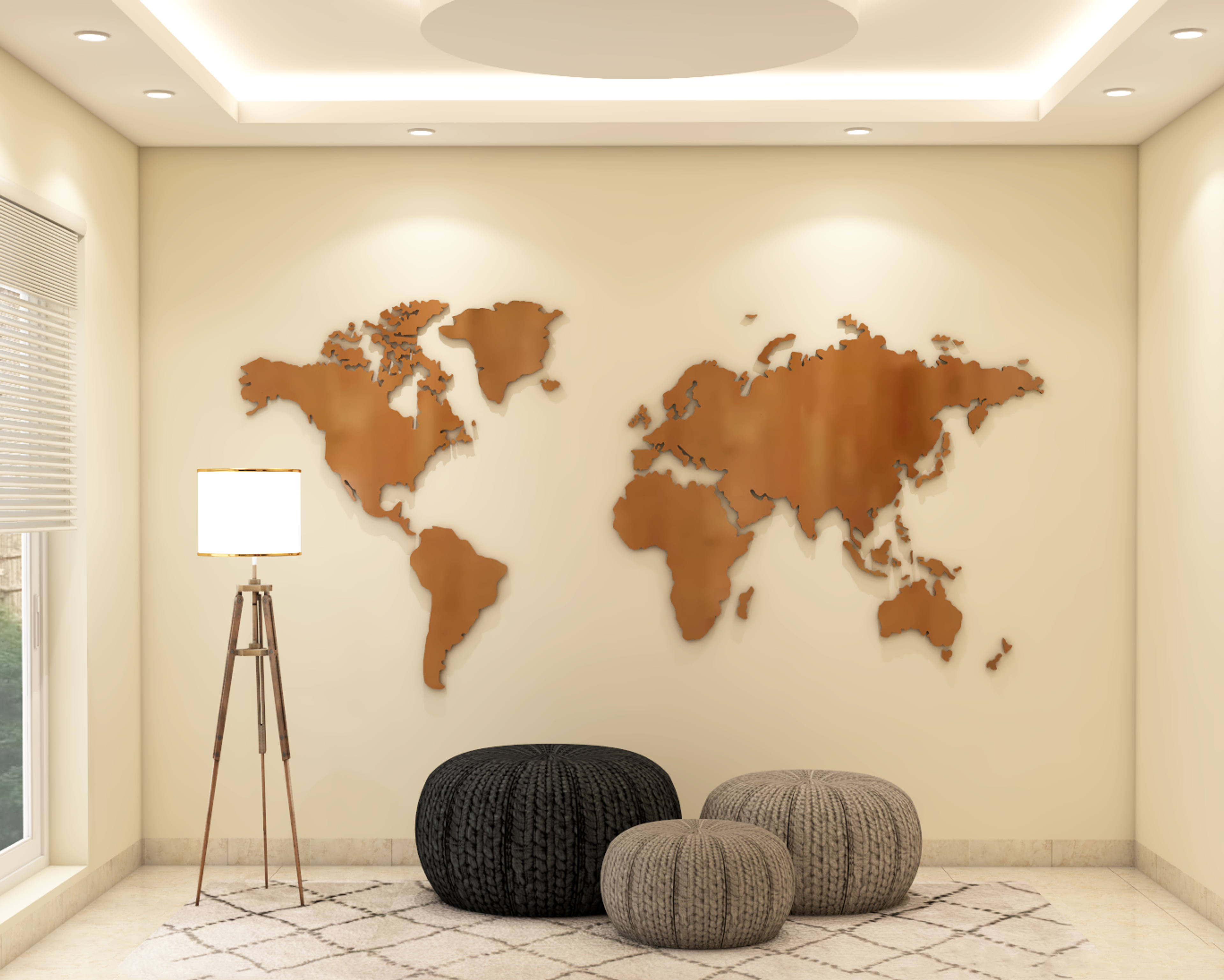 Low Maintenance Modern Home Office Design - Livspace