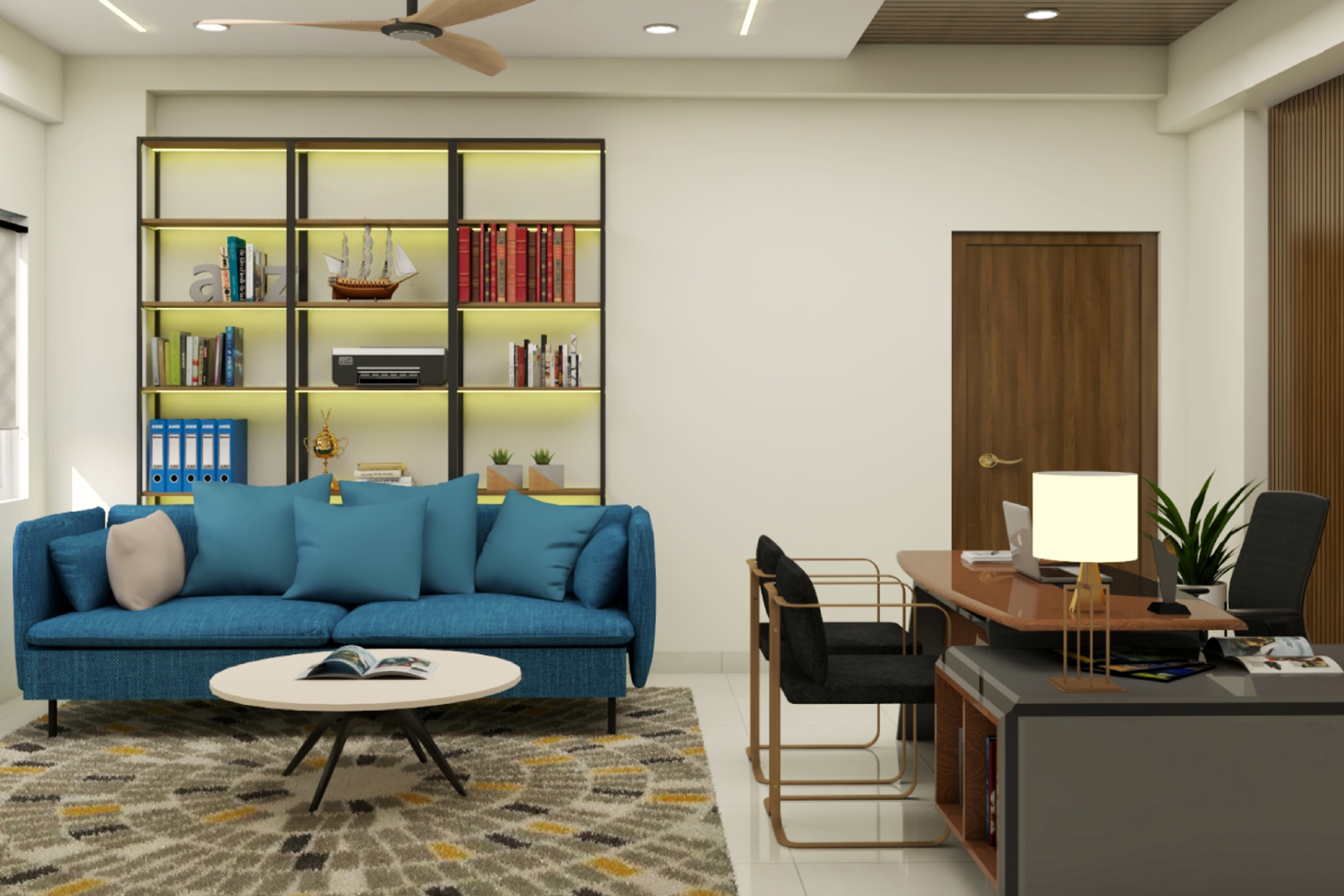 Bright Home Office - Livspace