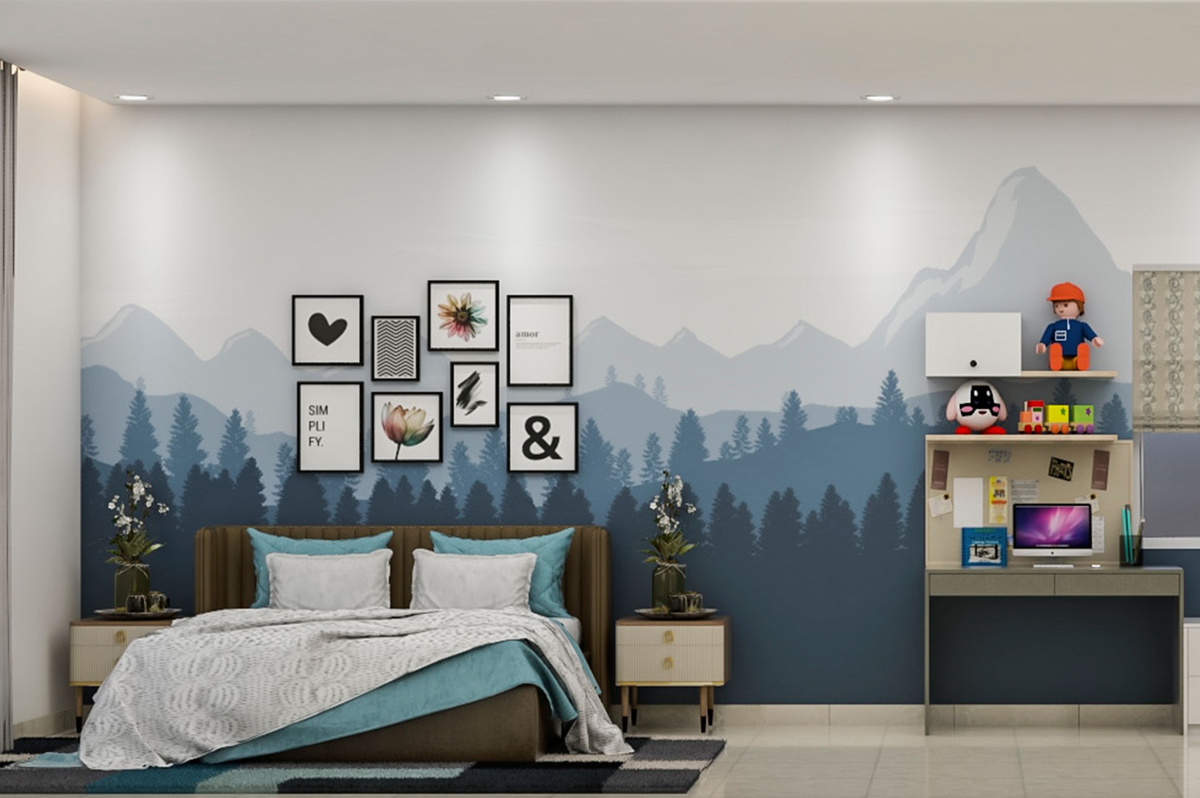 Modern Style Spacious Low Maintenance Kid's Bedroom Design