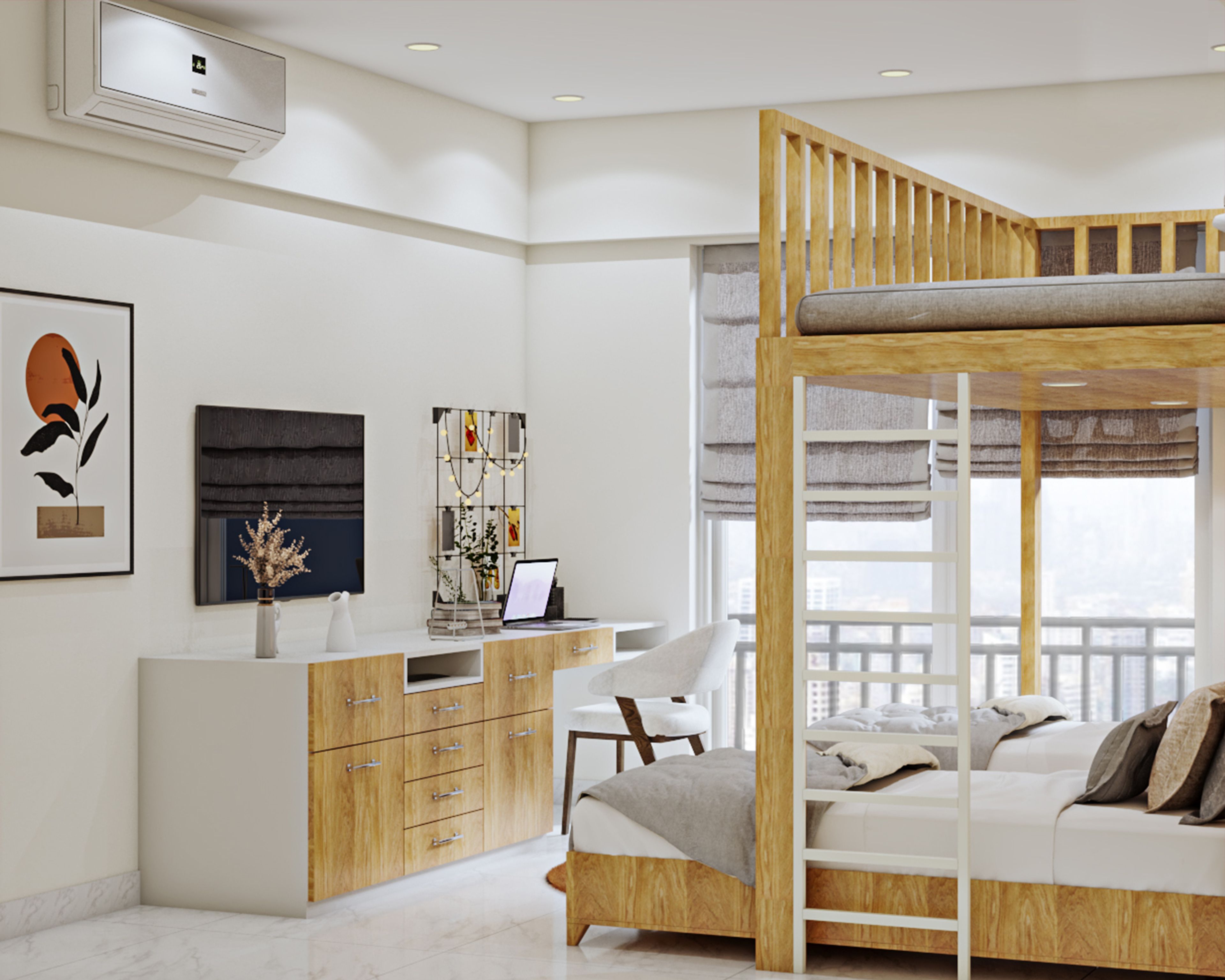 Modern Kids Bedroom - Livspace