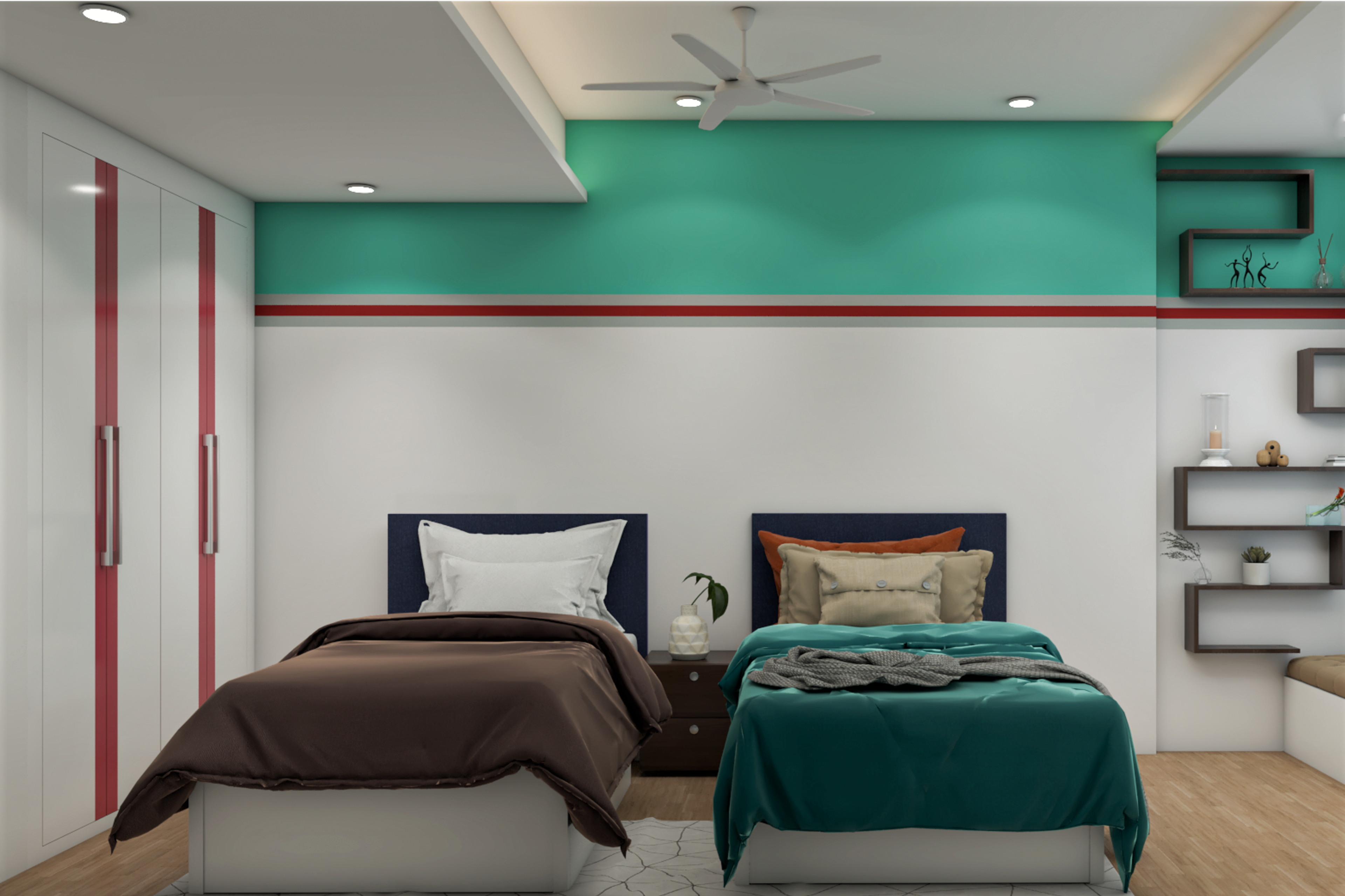Spacious Convenient Contemporary Style Kid's Bedroom