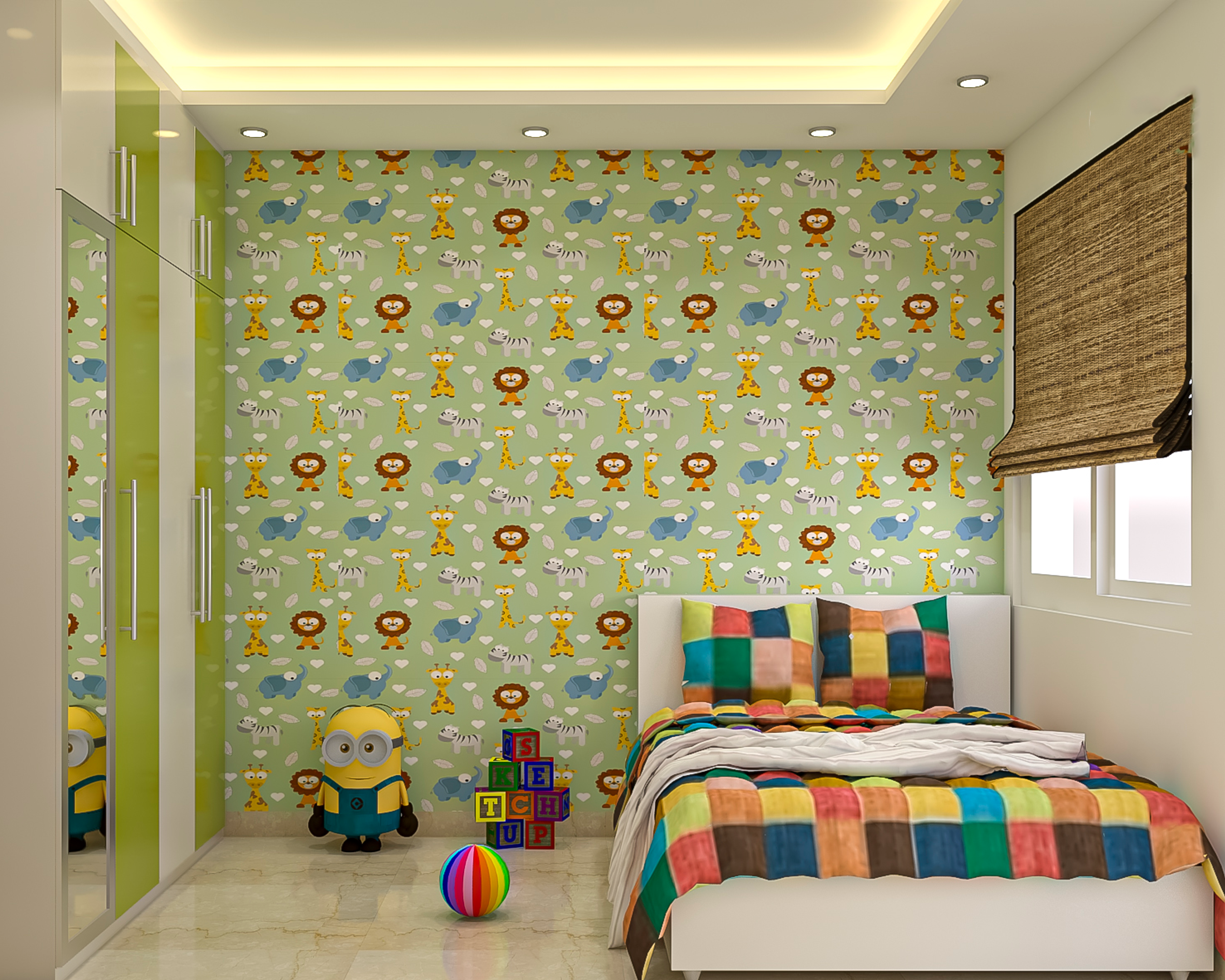 Vibrant Contemporary Style Kids Bedroom Design