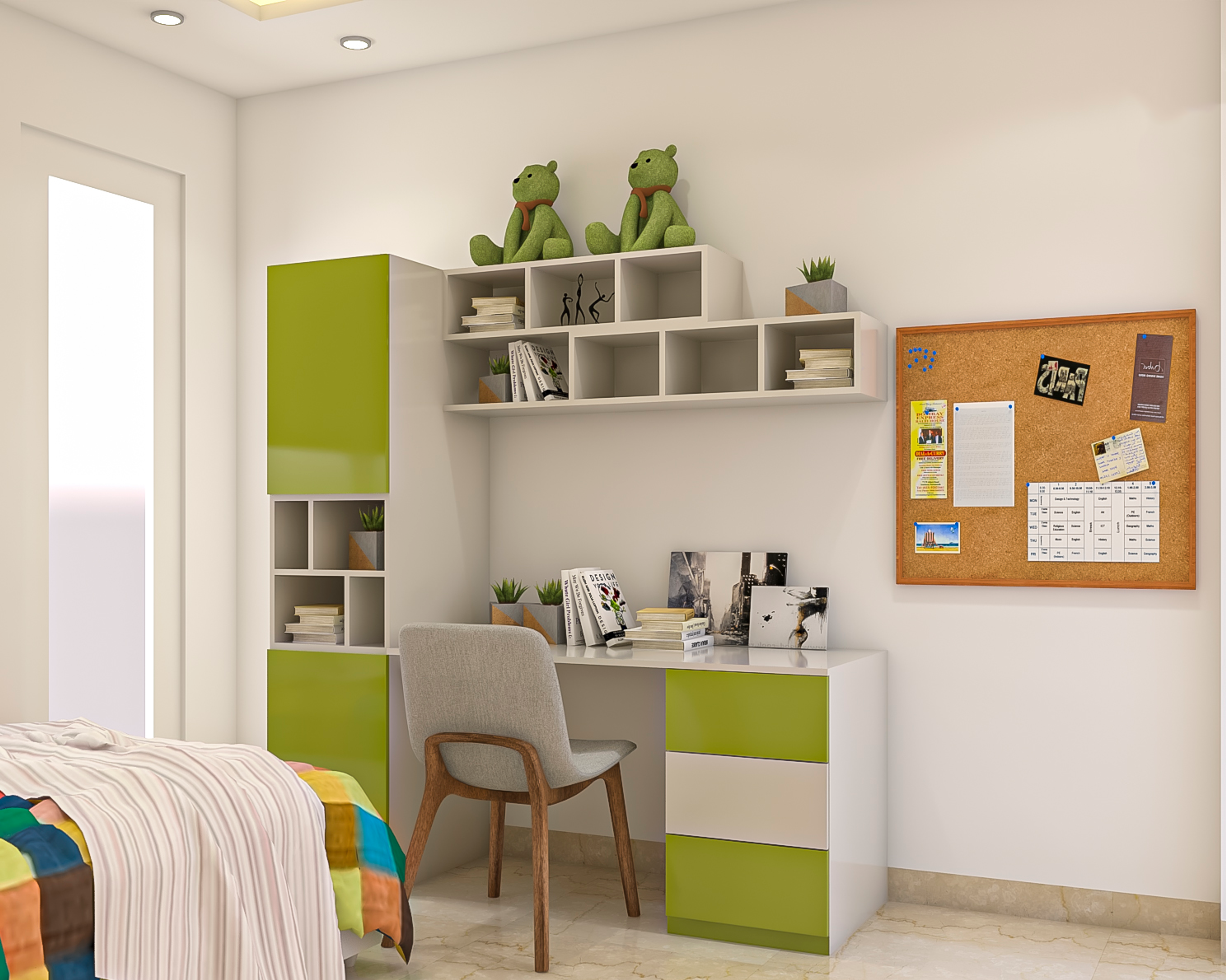 Colourful Kids Bedroom Design - Livspace