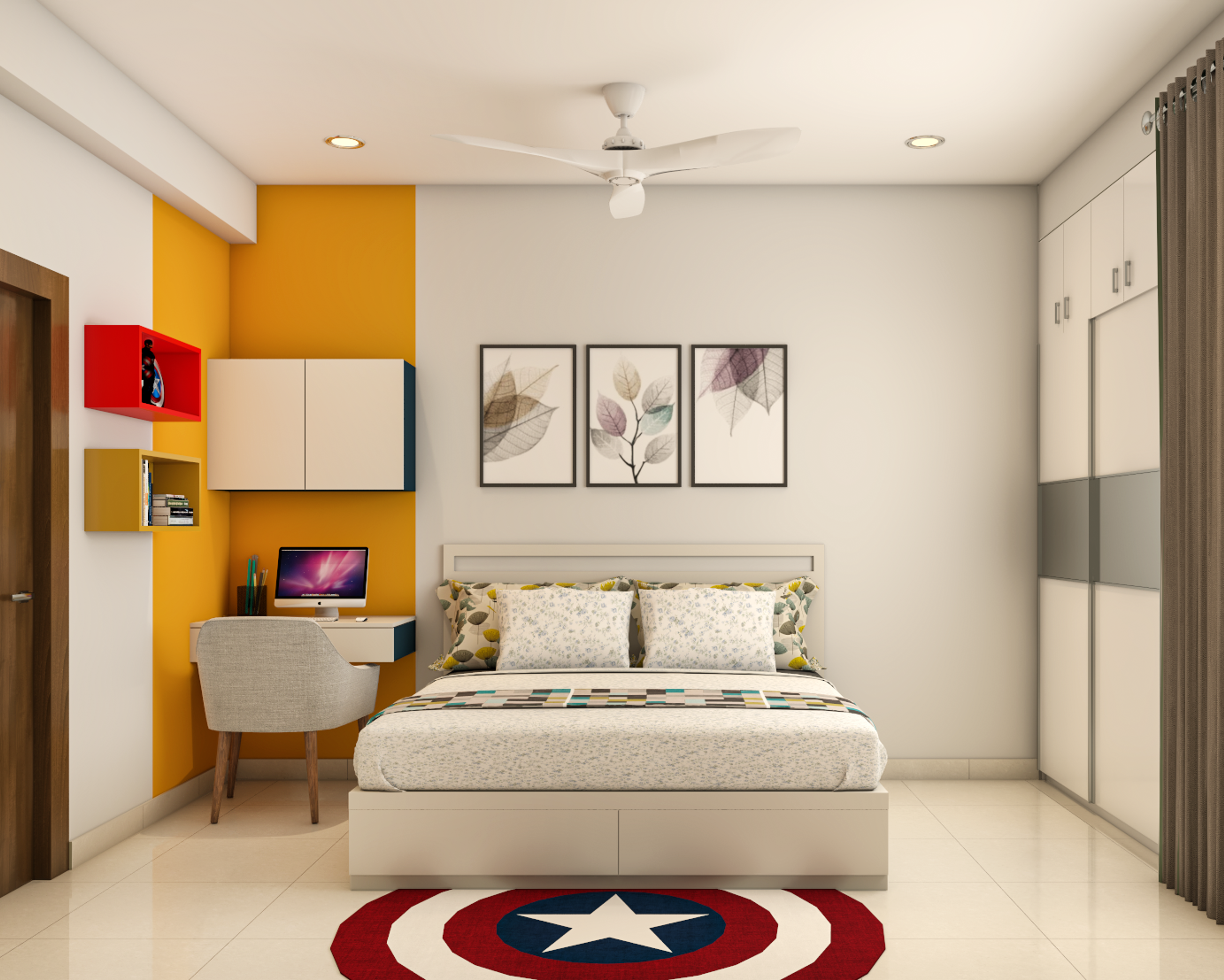 Modern Style Spacious Kids’ Bedroom Design