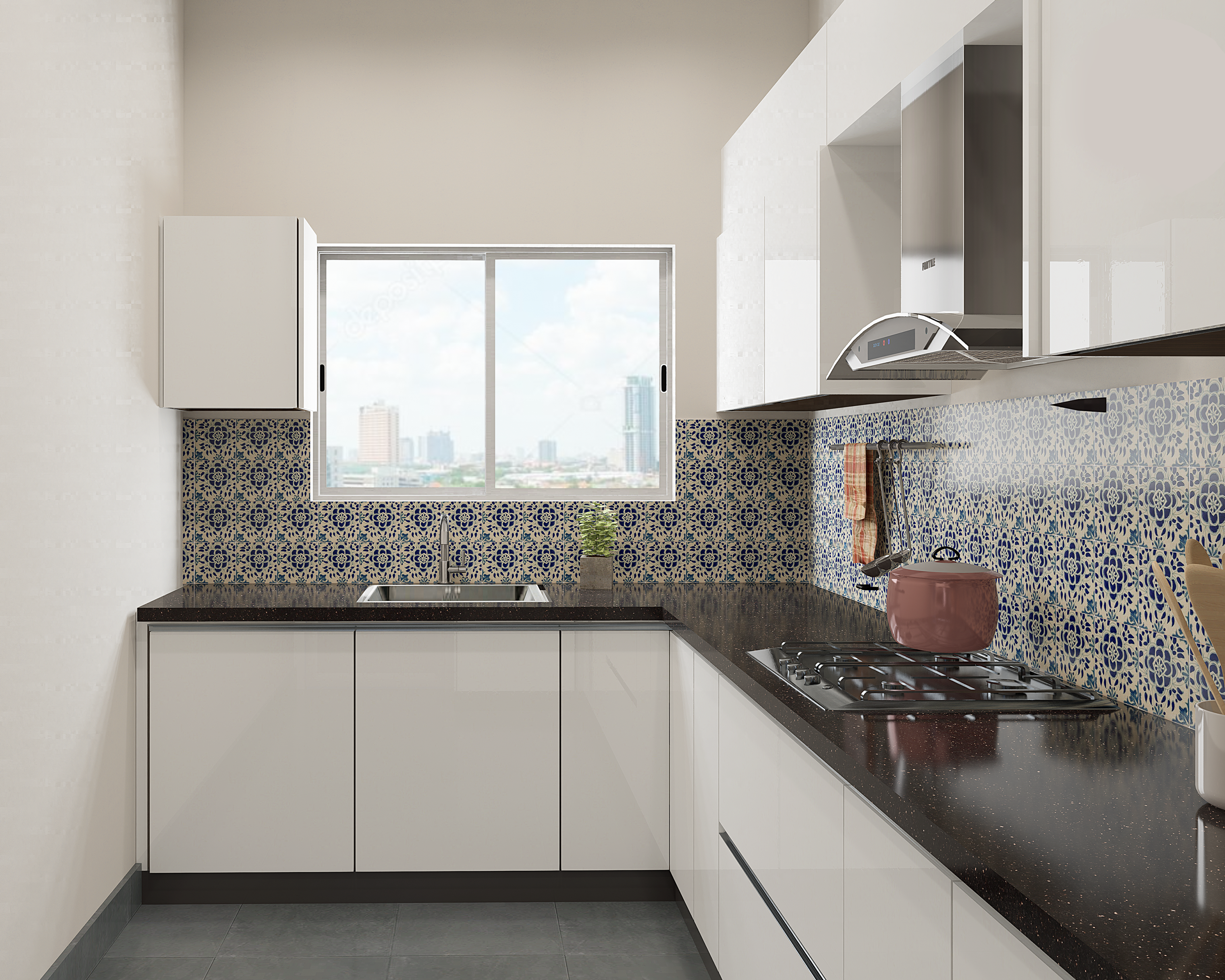 Compact Modular Kitchen Design - Livspace