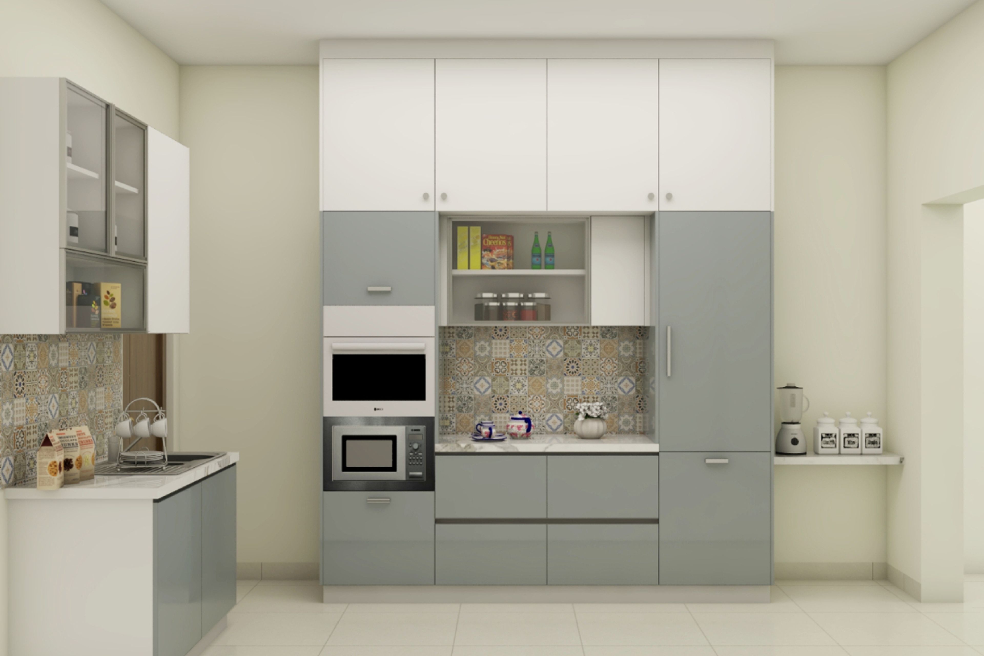 Modern Kitchen Design With Glossy Laminate - Livspace