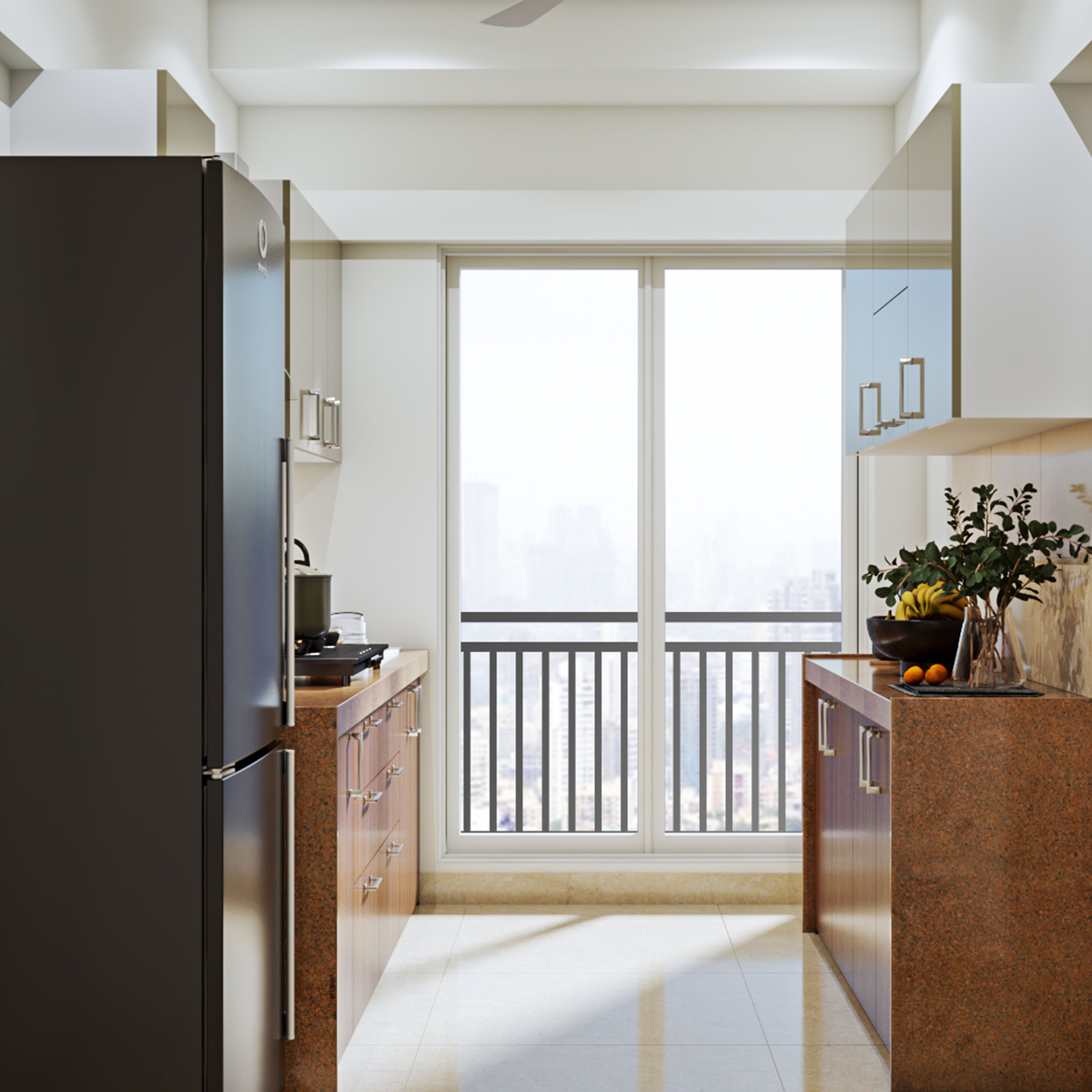 Modern Parallel Kitchen - Livspace