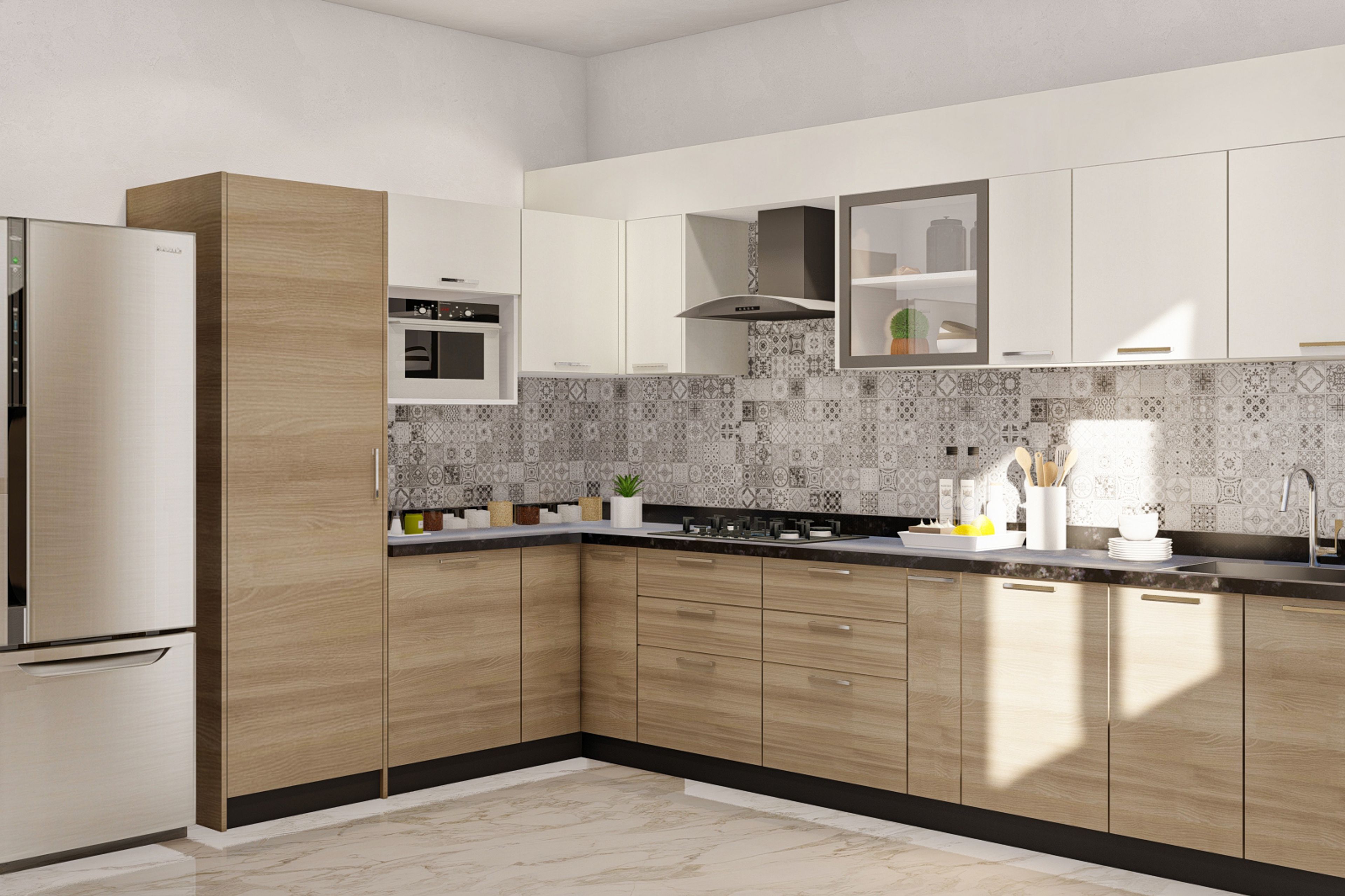 Modern Style Compact Convenient Modular Kitchen Design
