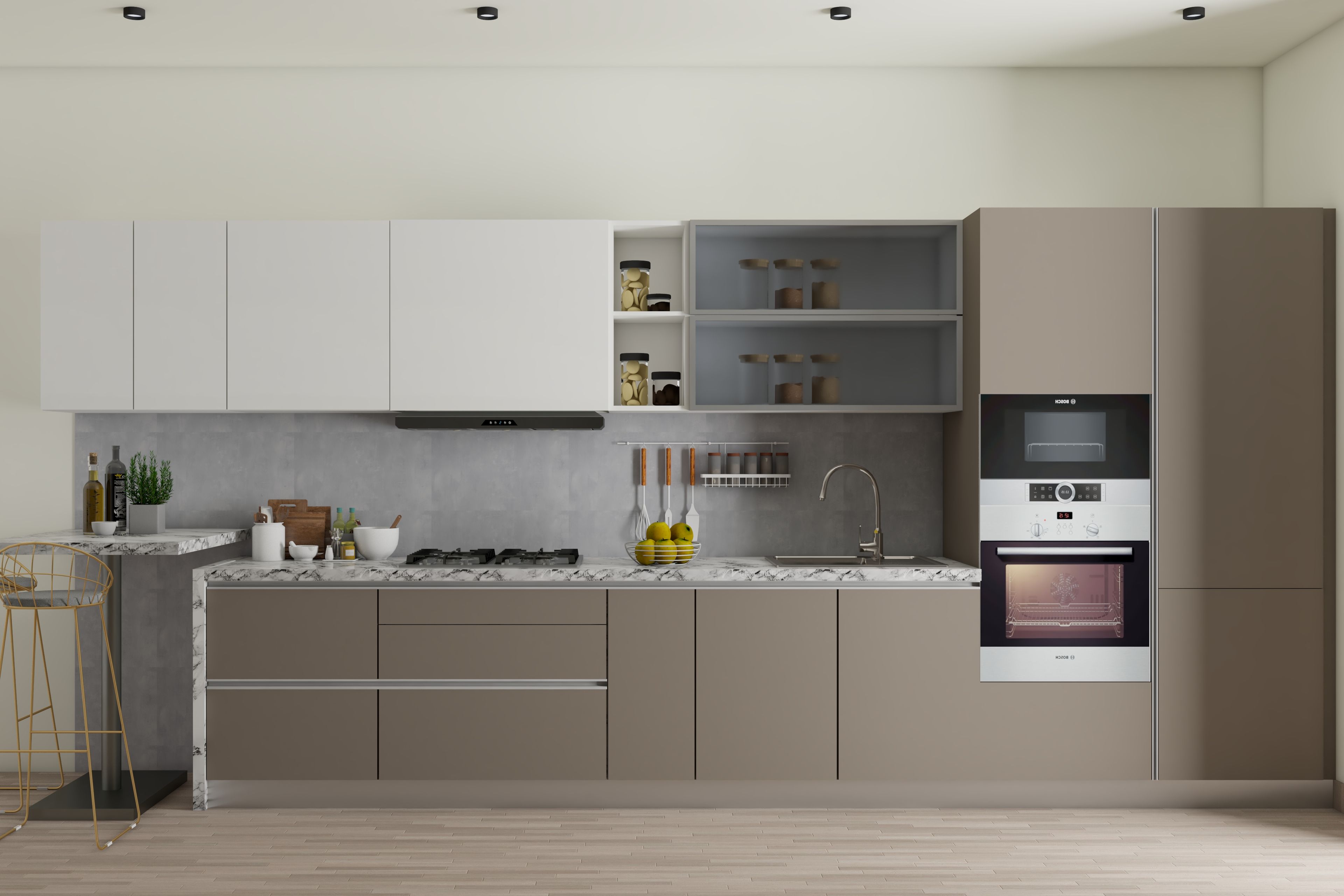 Multi-Functional Spacious Modular Kitchen Design