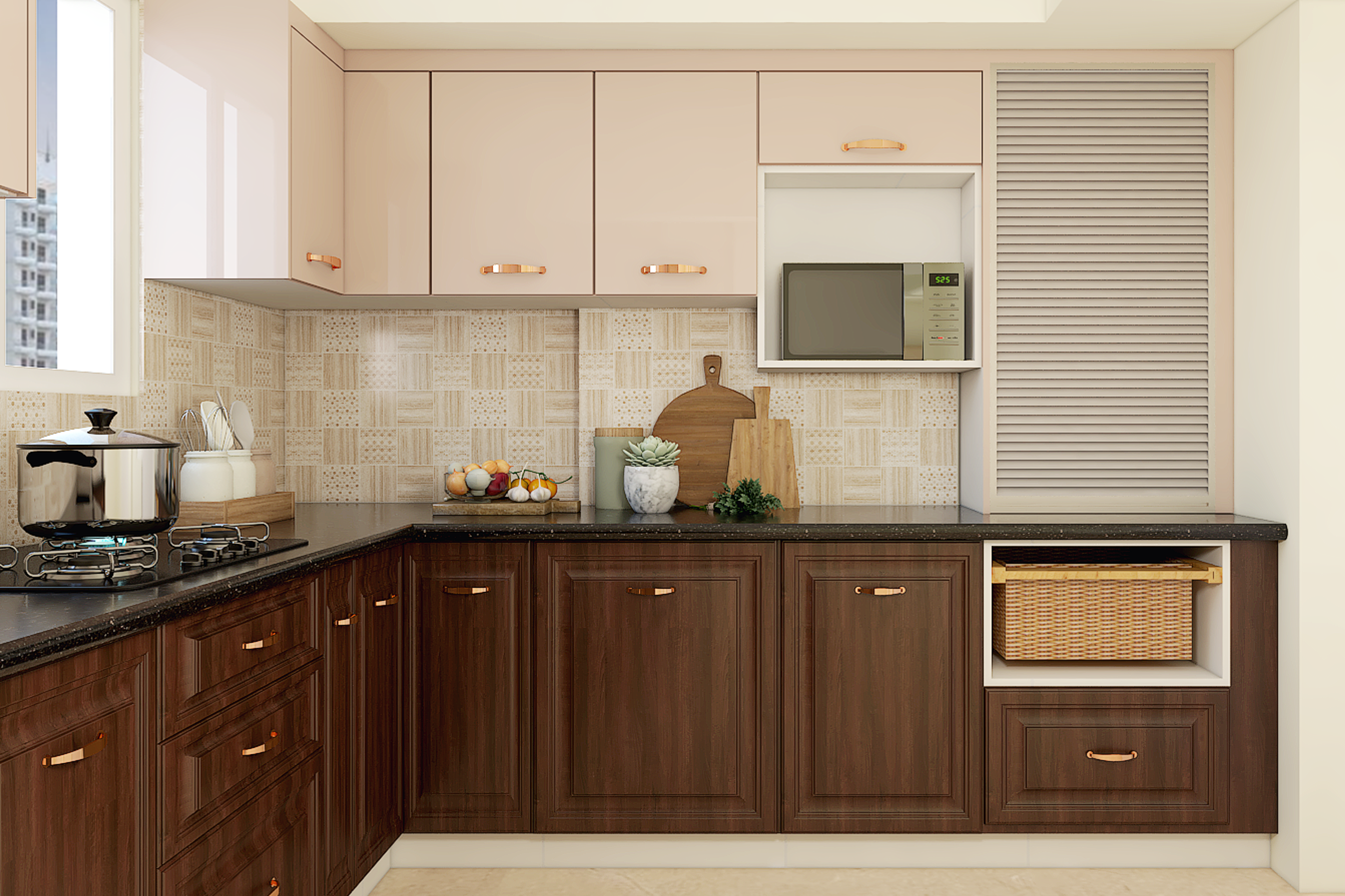 Spacious Kitchen Design With Traditional Wooden Interiors