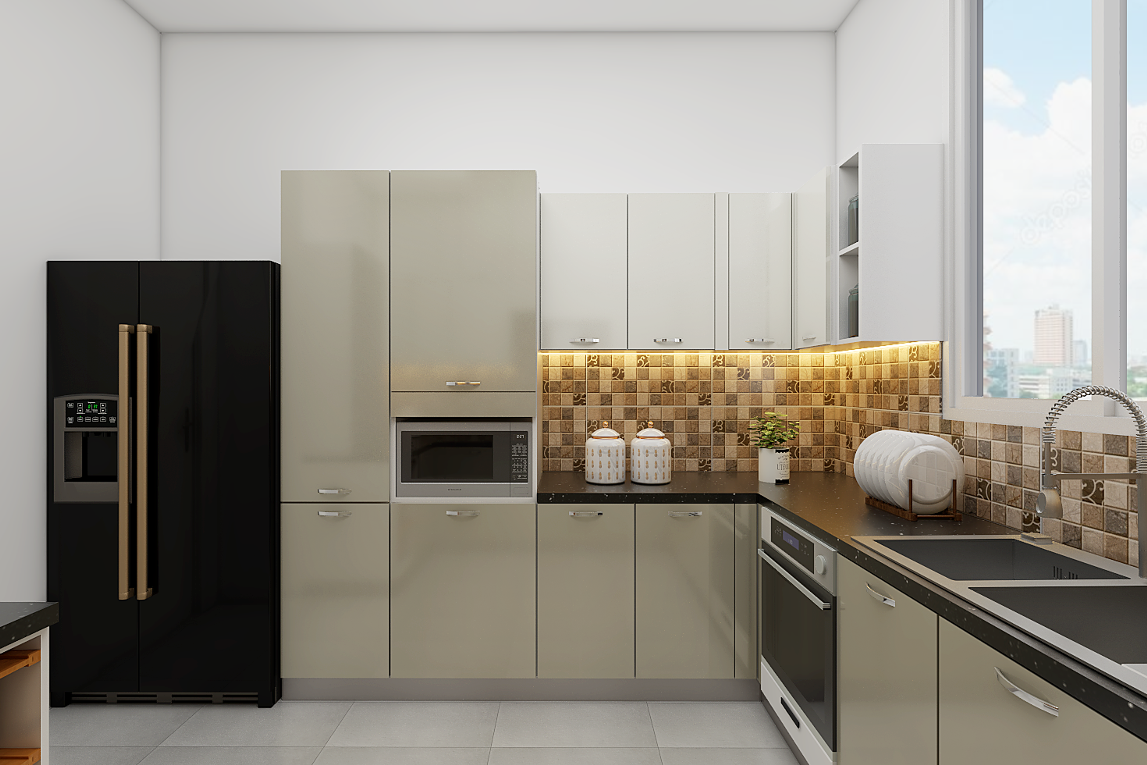 Modern Style Spacious Convenient Kitchen Design