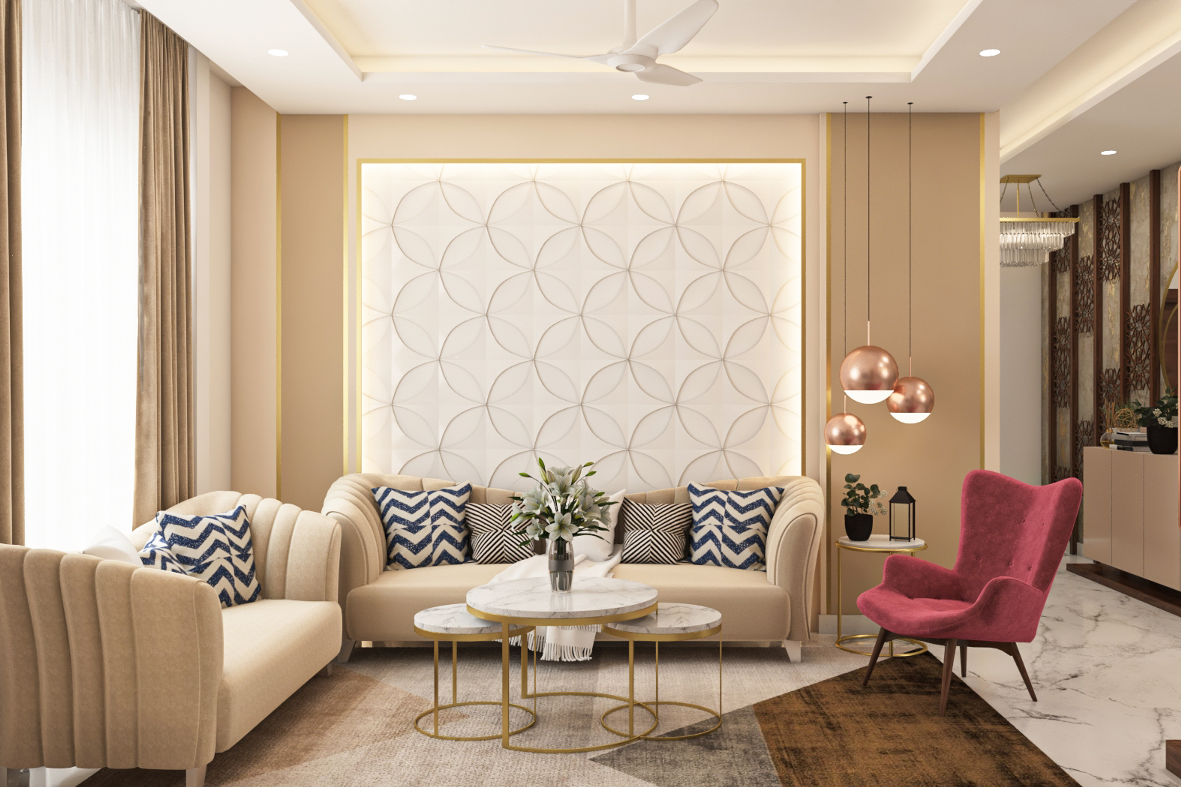 Modern Style Spacious Convenient Living Room