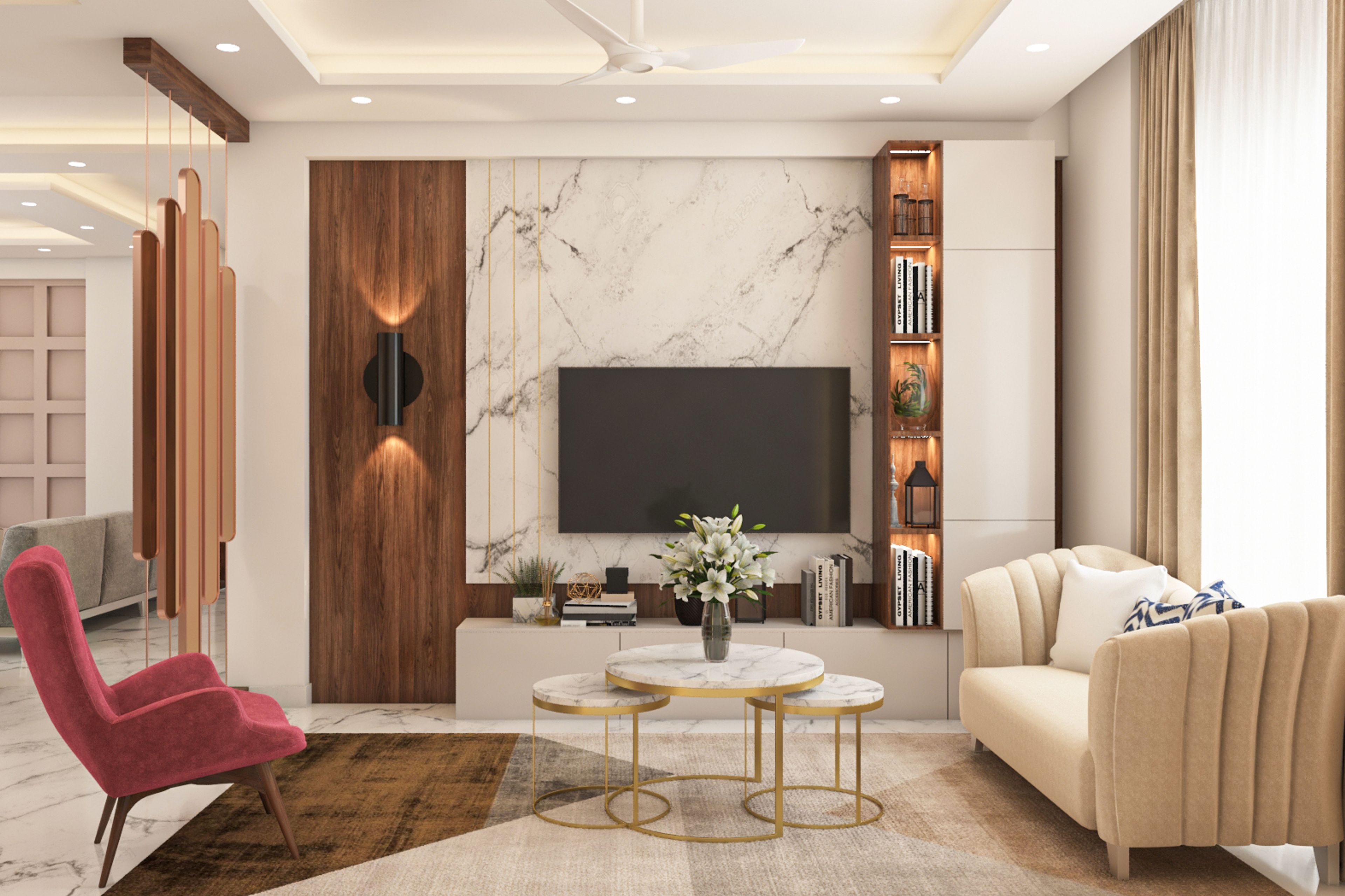 Classic Living Room - Livspace