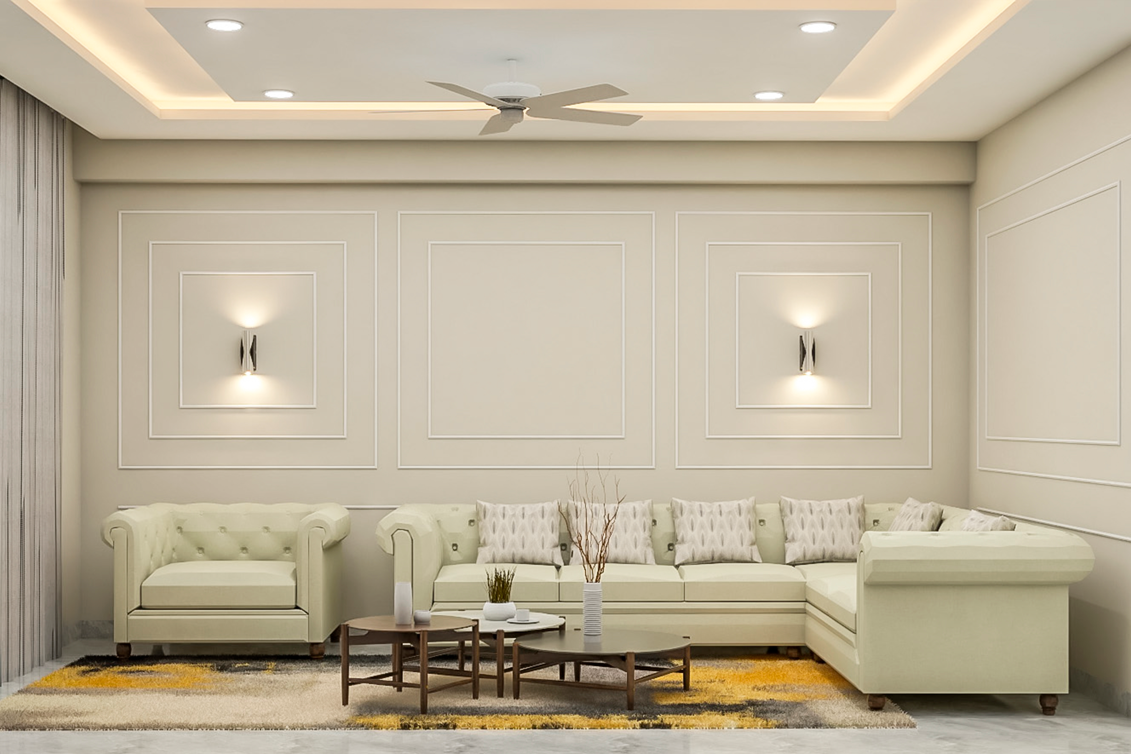 Modern Style Living Room Design With Simple Interiors