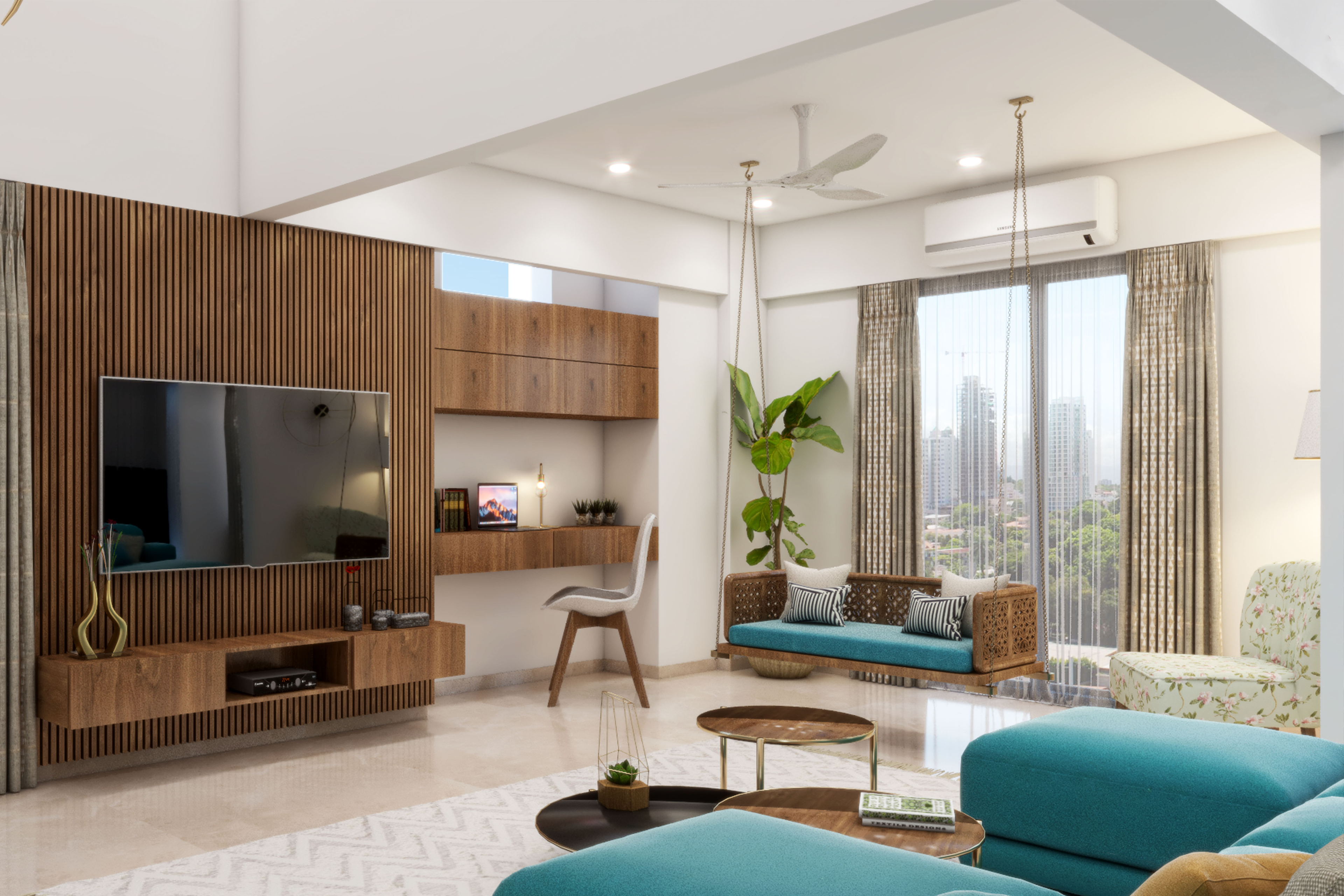 Classic Living Room - Livspace