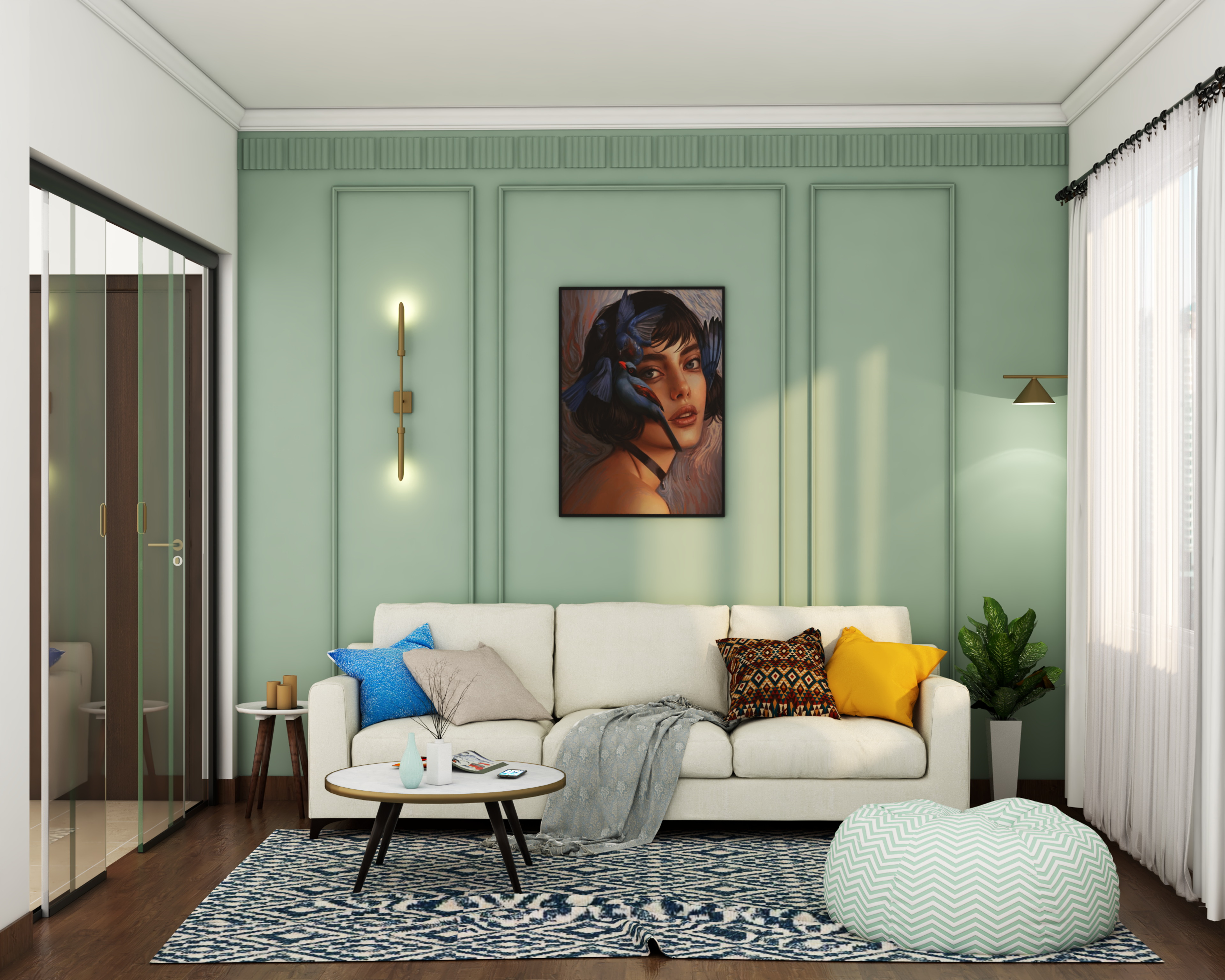 Modern Style Compact Convenient Living Room Design