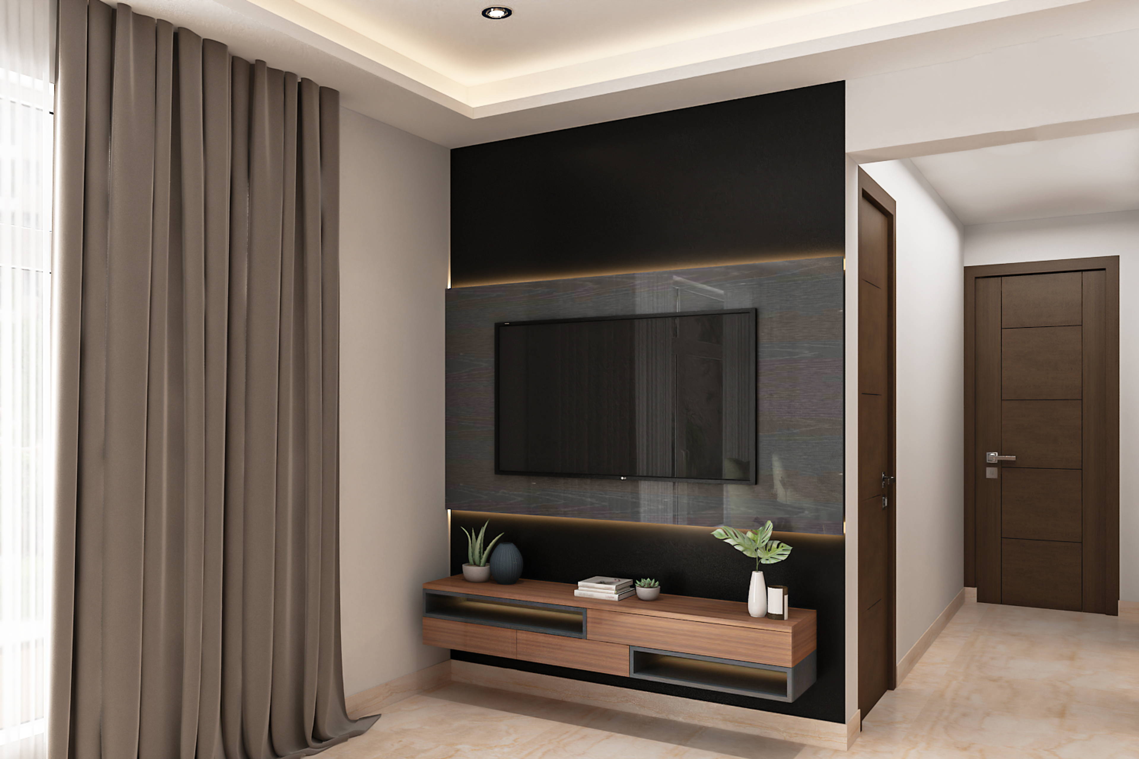 Living Room Design With Green Chairs - Livspace