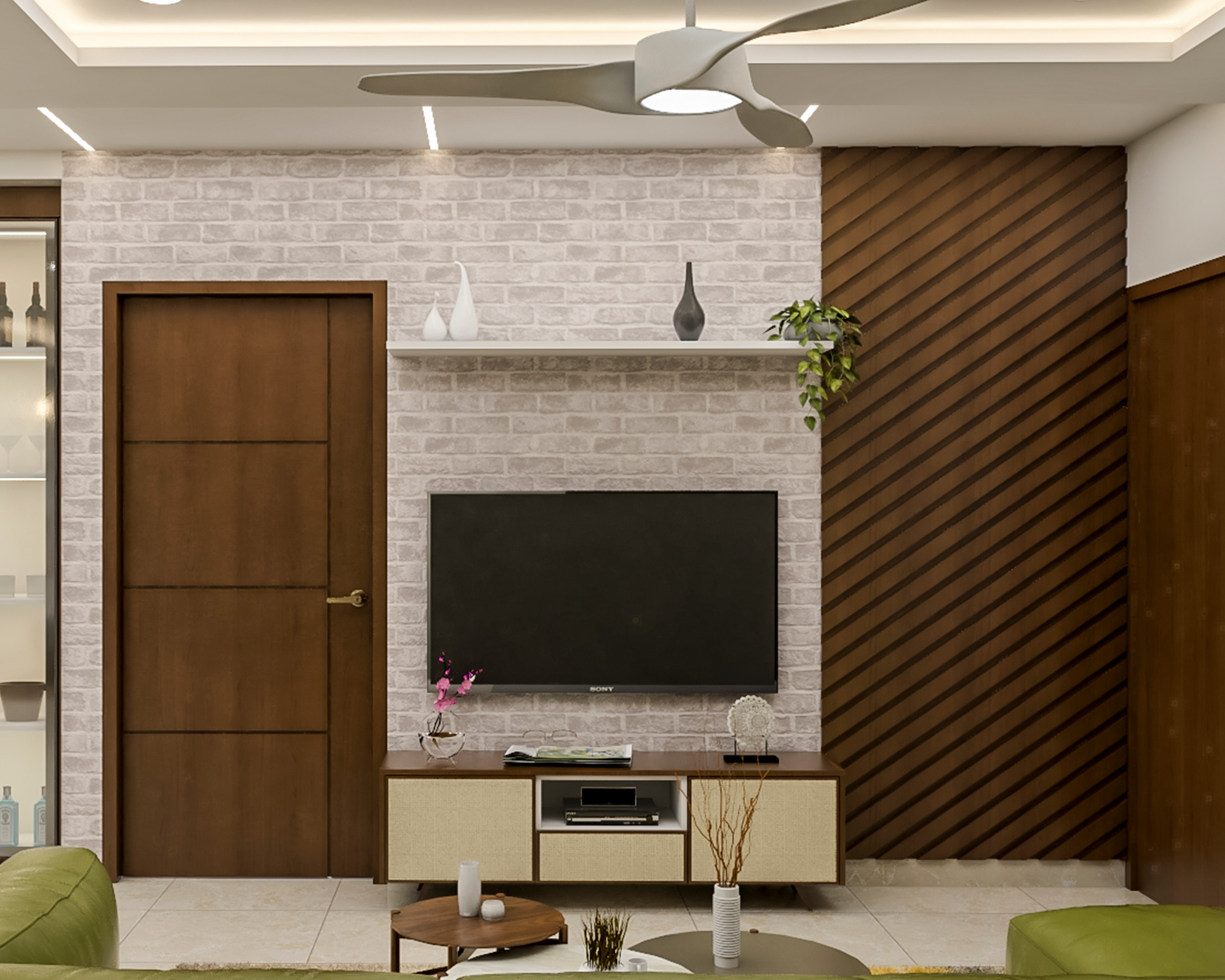 Contemporary Living Room Design - Livspace