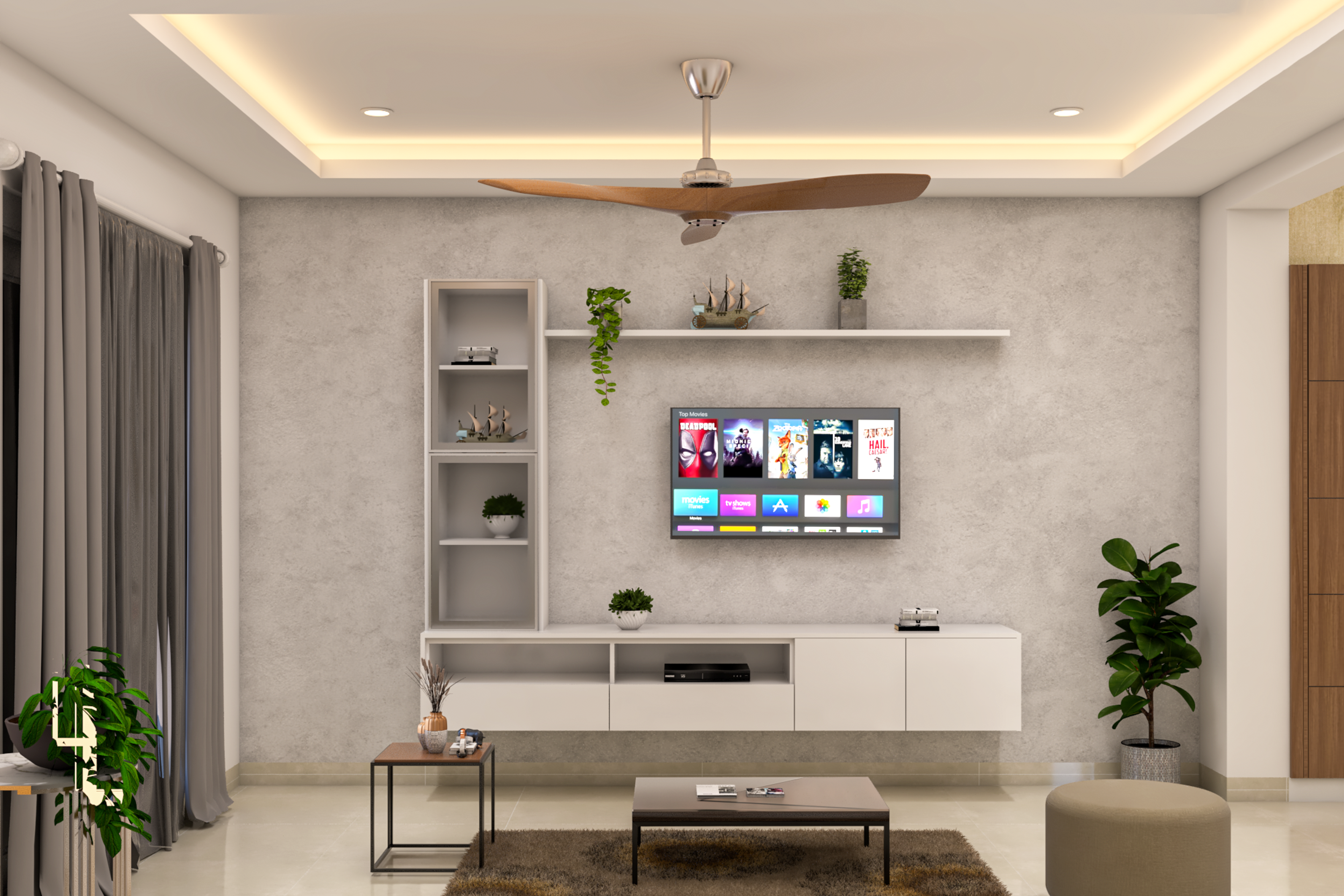 Contemporary Living Room - Livspace