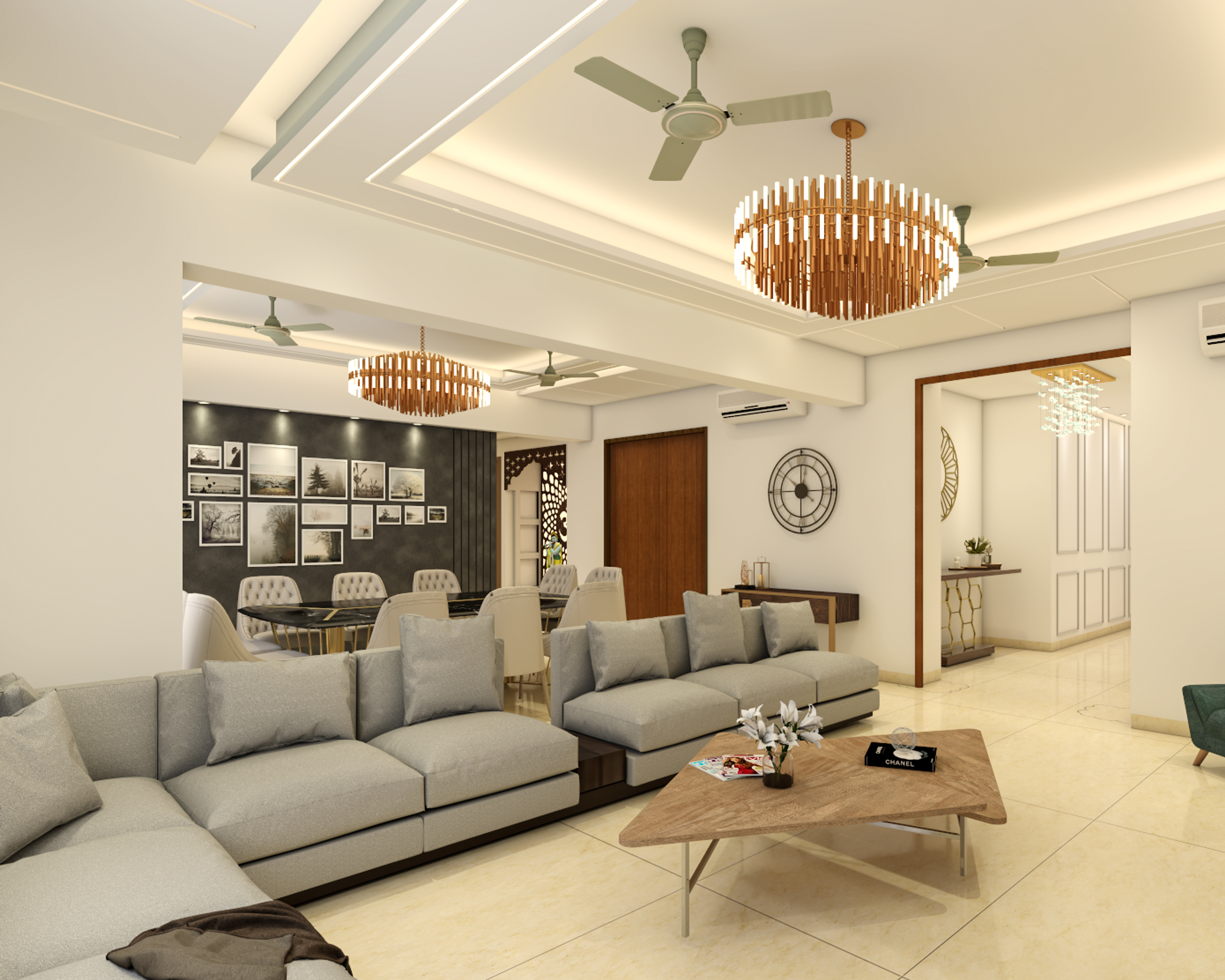 Contemporary Living Room - Livspace